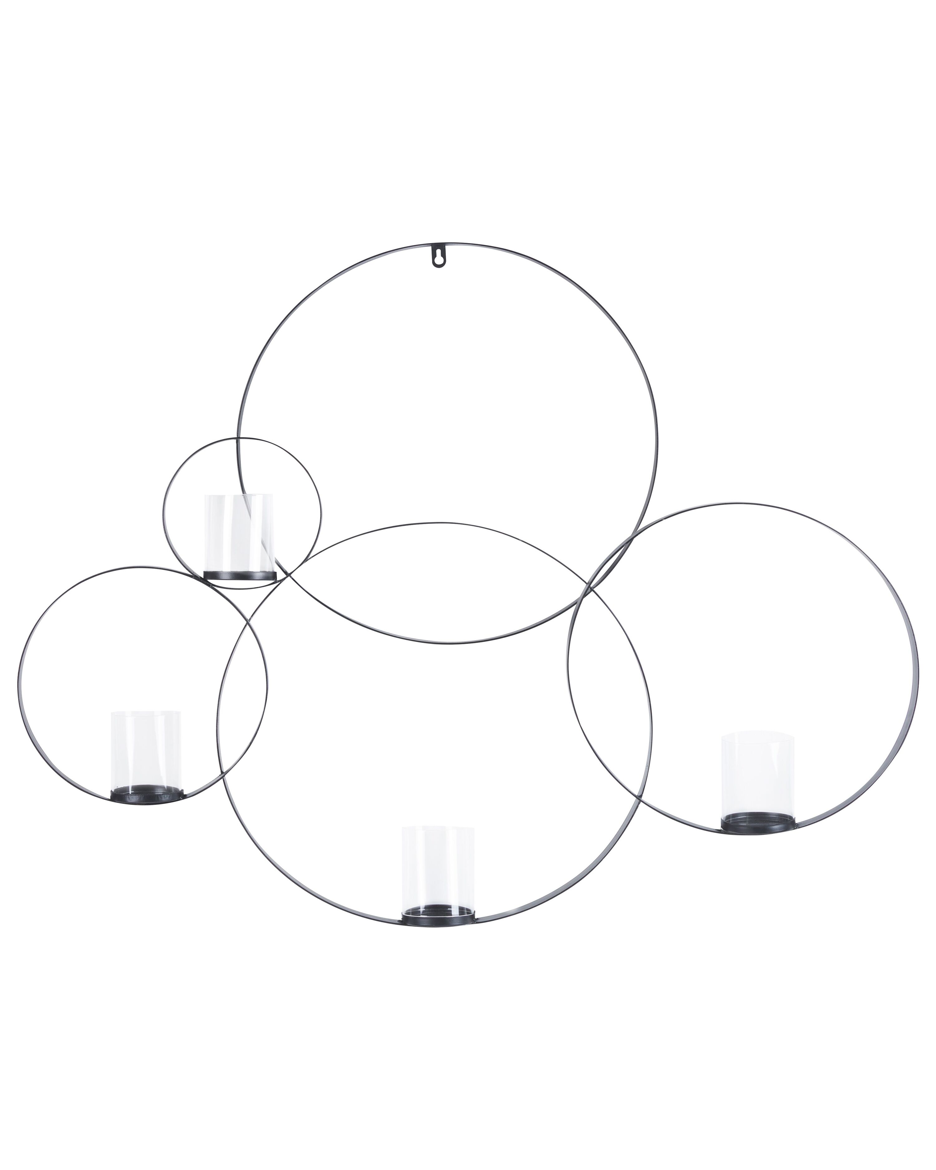 Wall Candle Holder BURU Metal 80 cm Black