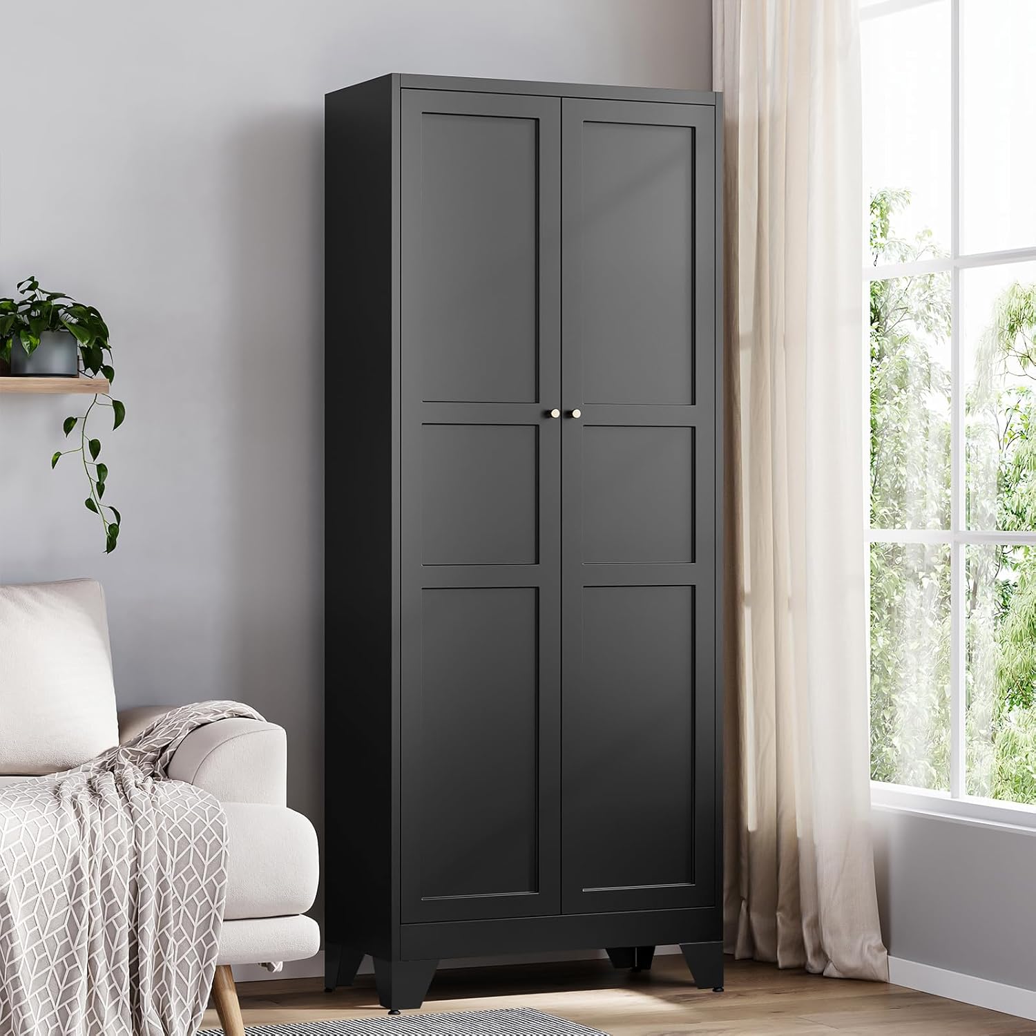 Yizosh Metal Pantry Cabinet, 75