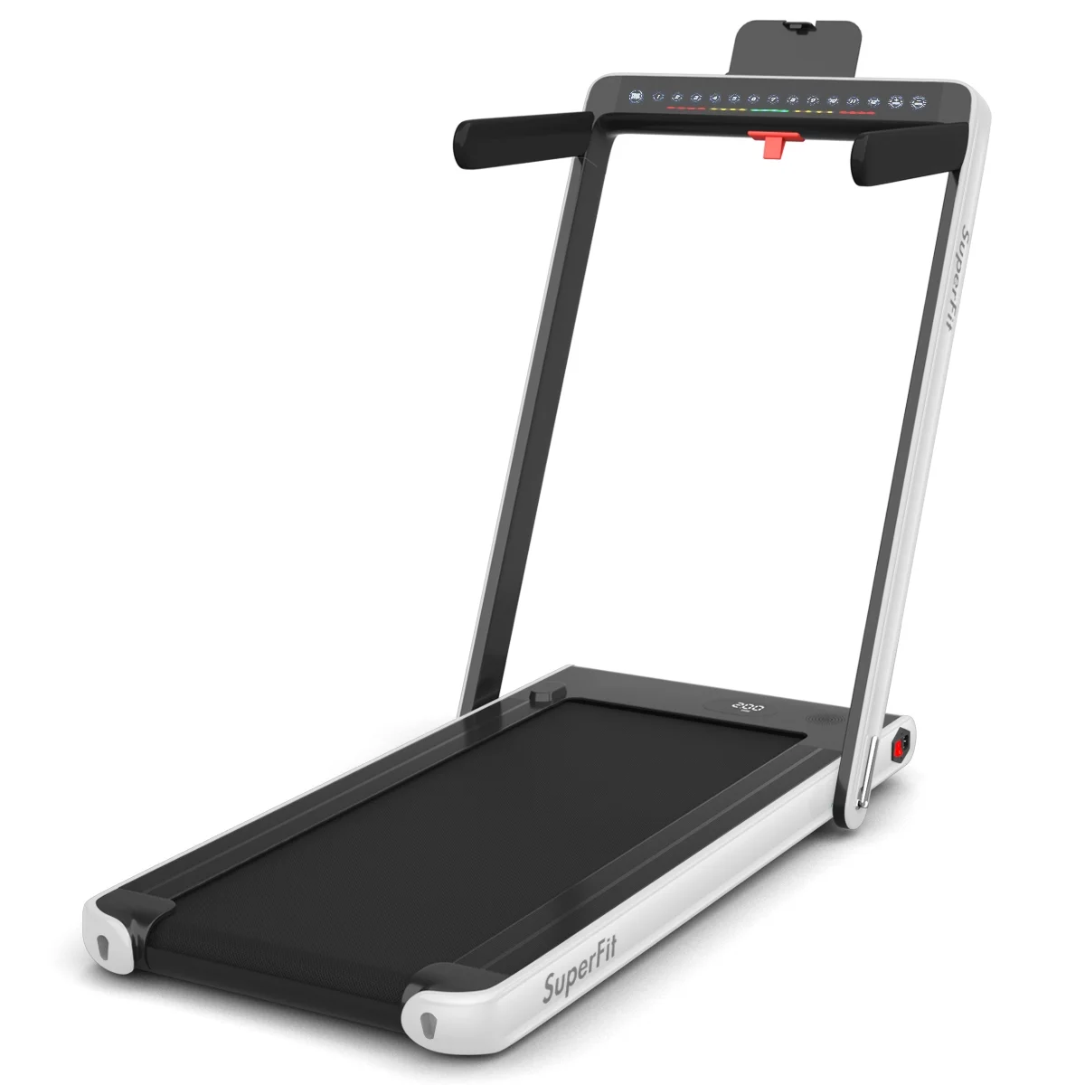 Gymax 2 in 1 Folding Treadmill 2.25HP Running Machine w/ Dual Display APP Control Black - Image 40