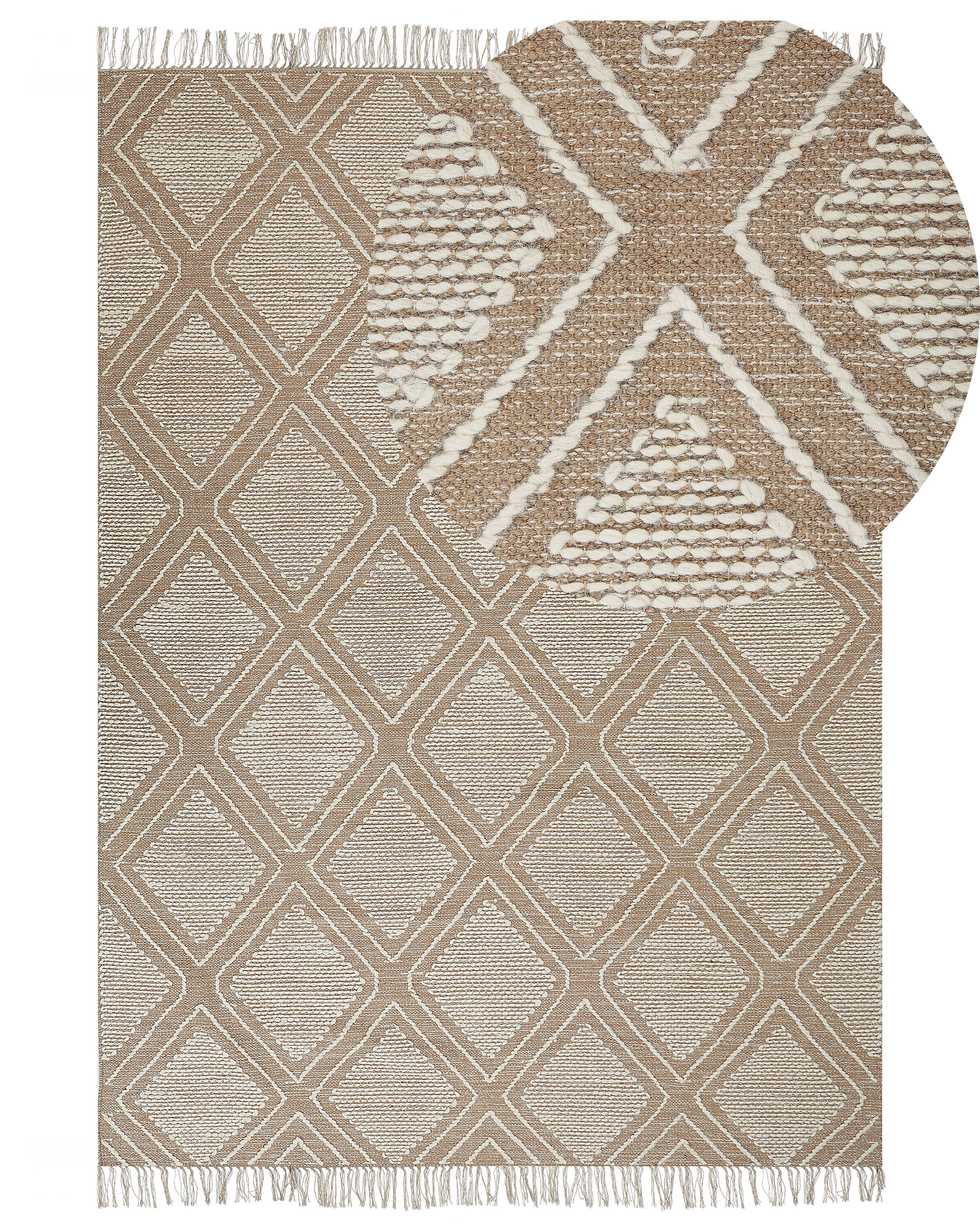 Rug KACEM Beige 160 x 230 cm Cotton