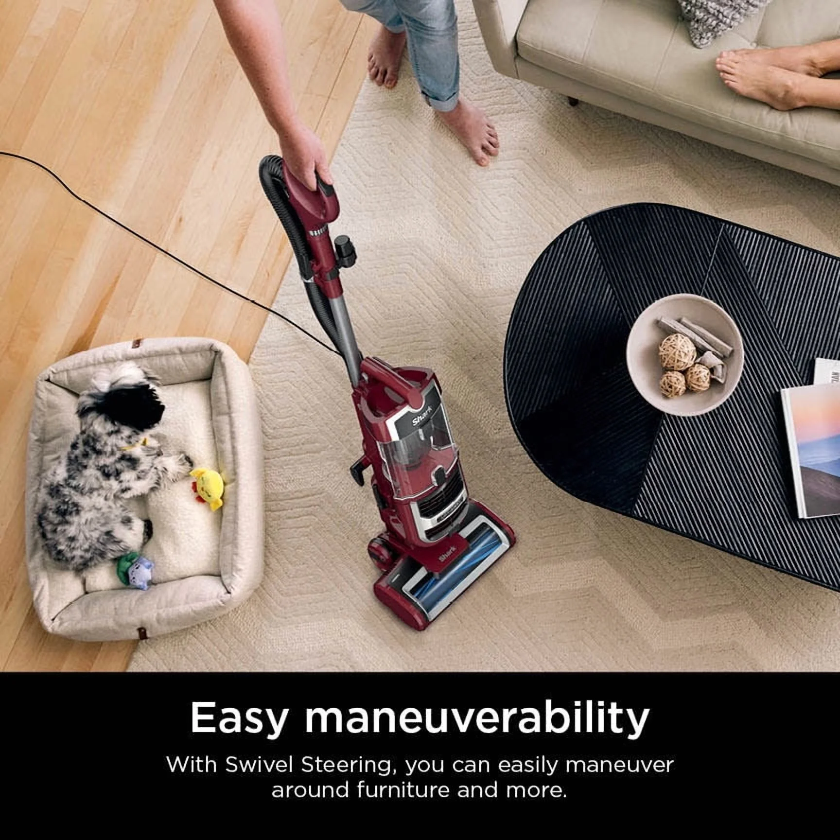 Shark Navigator Lift-Away Upright Vacuum, Pet Friendly, Powerful Suction, Self-cleaning Brushroll, HEPA Filter, Hard Floor and Carpet, Upholstery and Crevice Tool, ZU660 Burgundy - Image 7