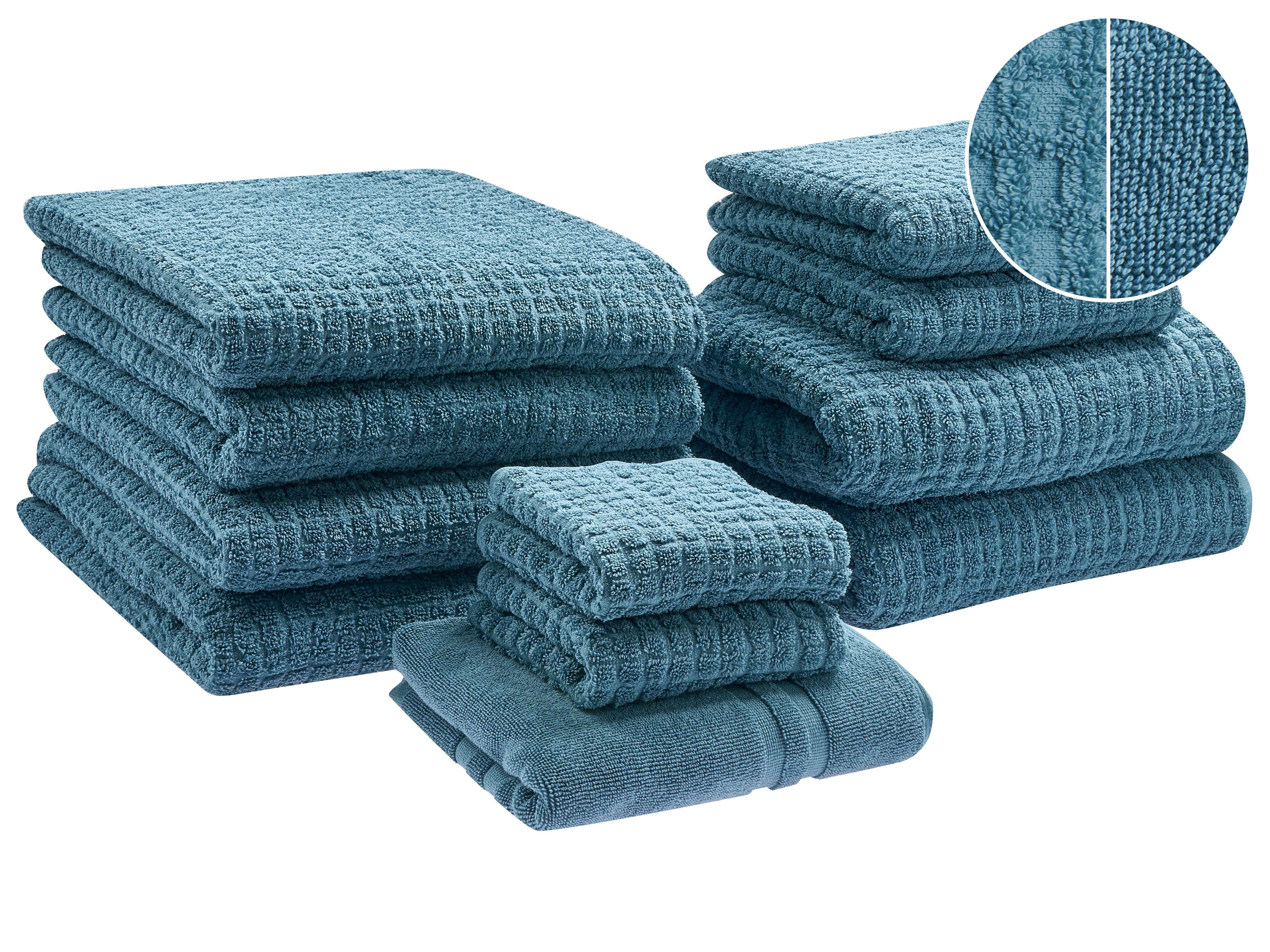 Set of 11 Towels ATAI Cotton Blue