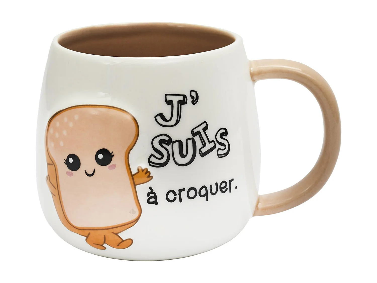Mug en céramique à relief BREAKFAST 40 cl modèle 