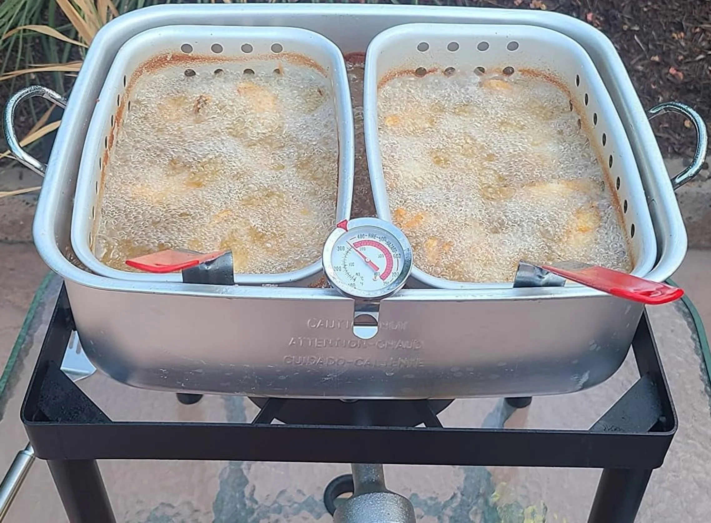 Dual 2 Basket Deep Fryer-Propane Cooker-Fry Fish/Chicken Outdoor 18 QT. Oil