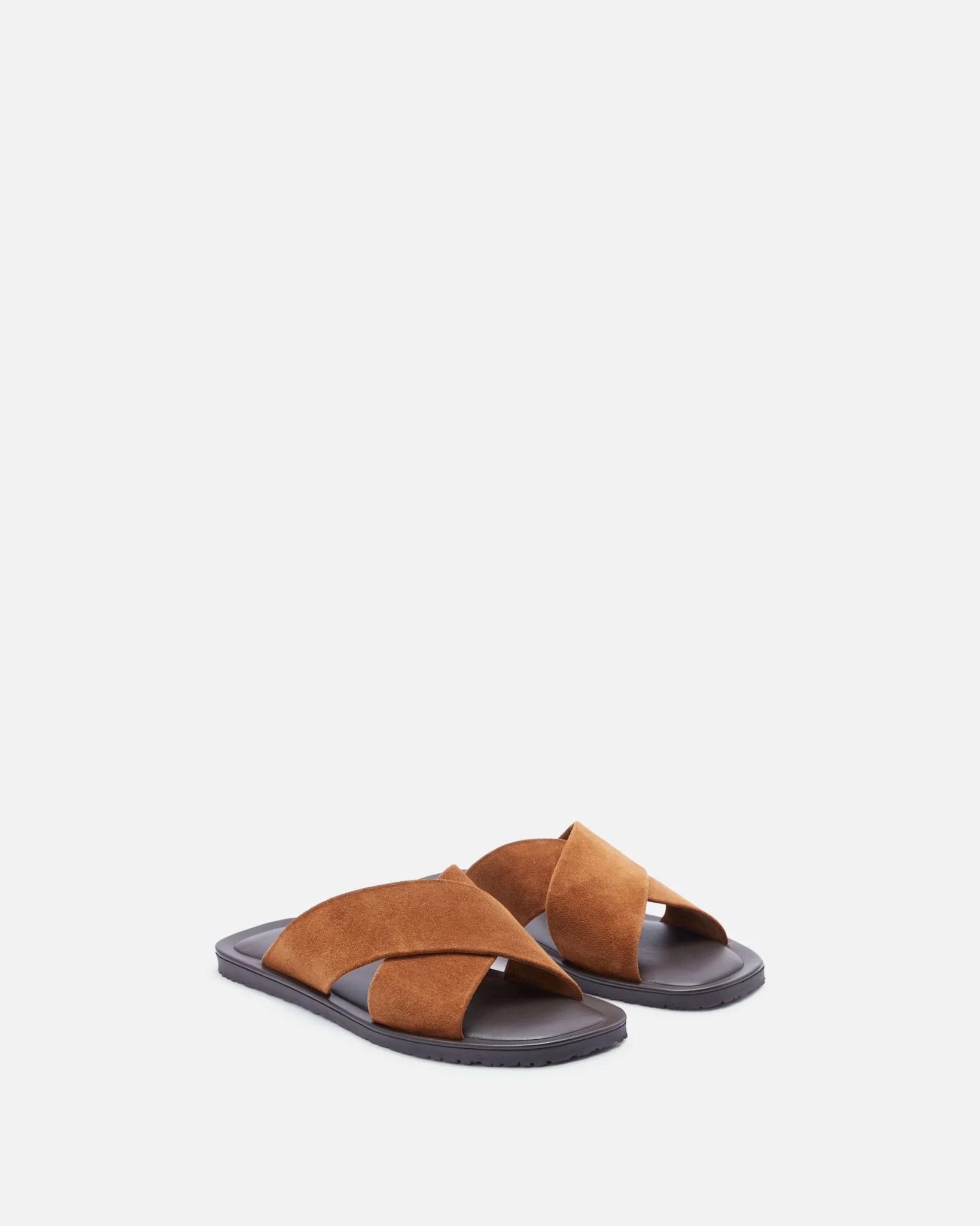 MULES NOUN - En cuir à brides croisées cognac
