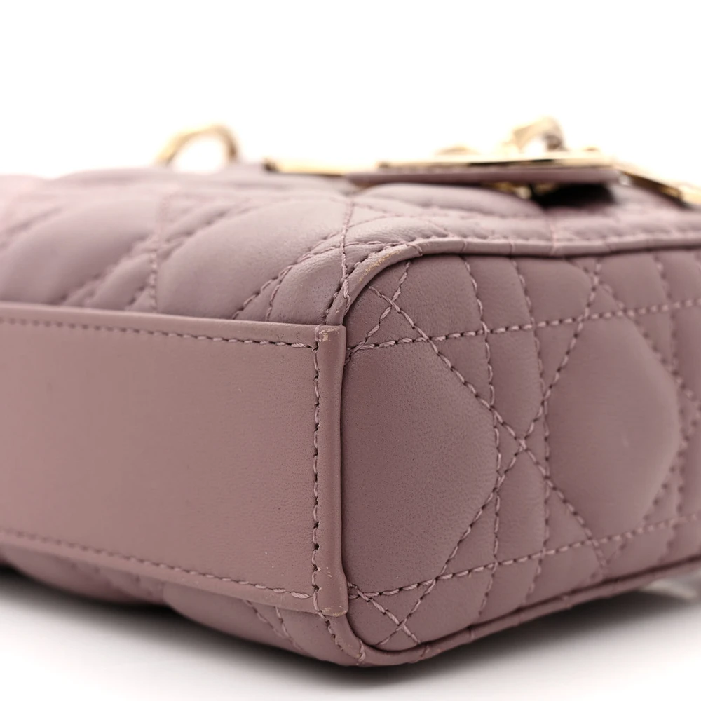 Peony Pink Dior Cannage Superfake Handbag with Gold Hardware1:1High-quality replica