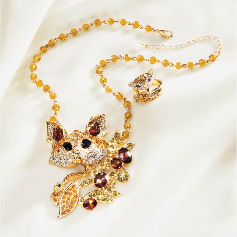 Crystal Fox Necklace - MIDNIGHT VELVET CATALOG