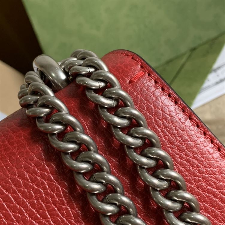 Dionysus leather shoulder bag Hibiscus red metal-free tanned leather – GB1661:1High-quality replica