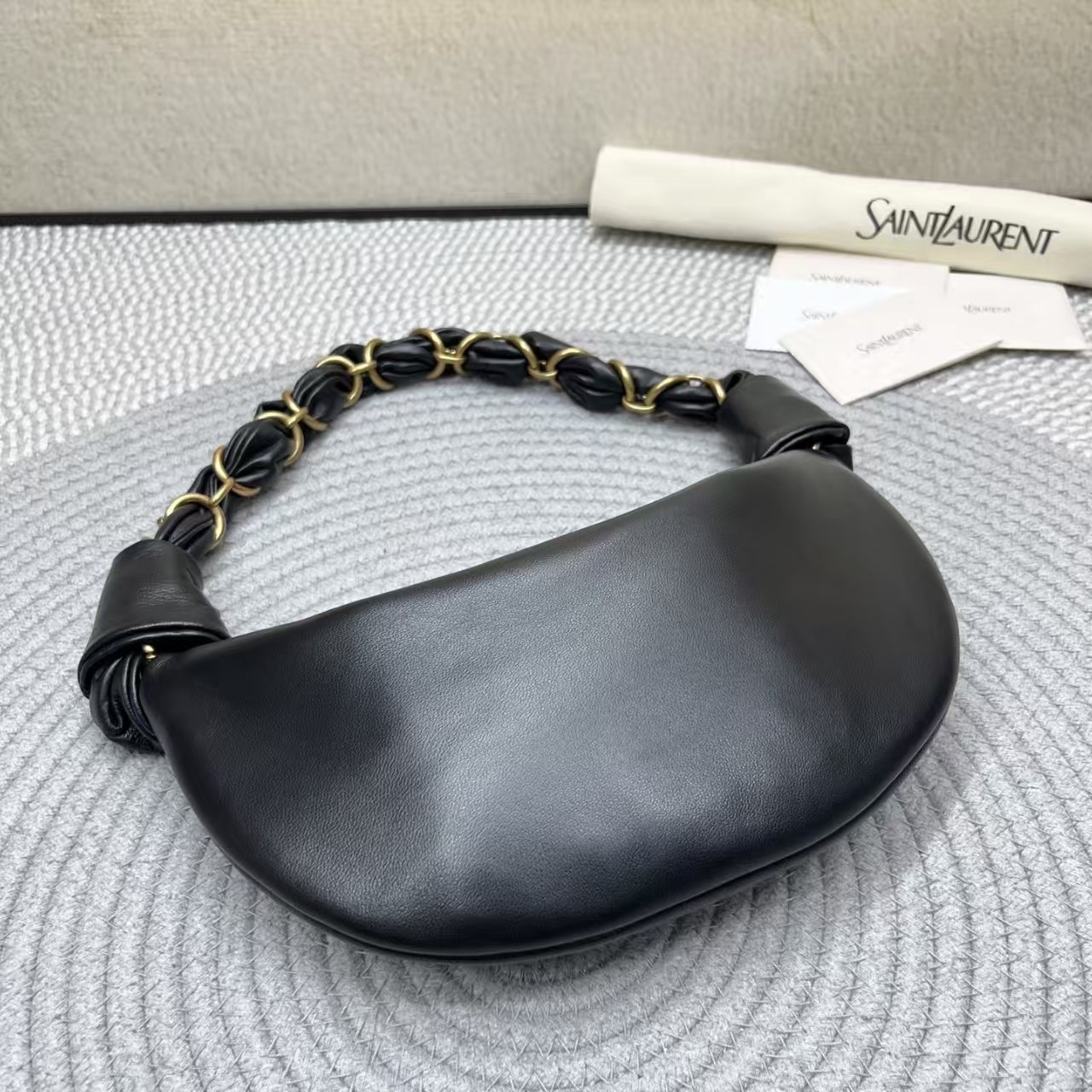 Saint Laurent AMALIA Leather Hobo HandBag1:1High-quality replica