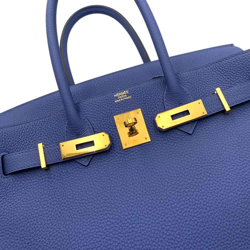 Hermes Birkin 30 Togo Blue Electric D Engraved Handbag1:1High-quality replica
