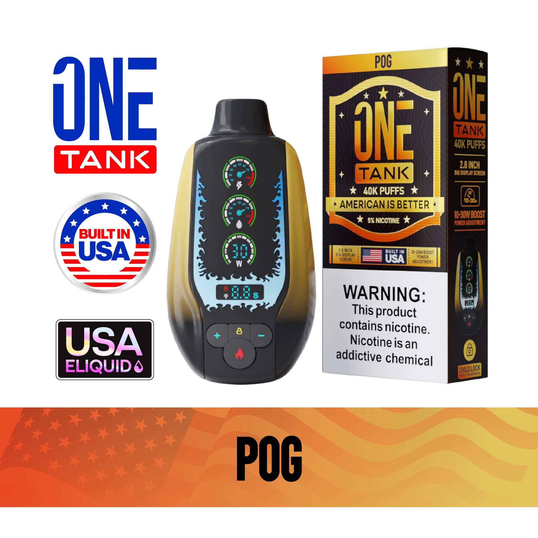 ONE TANK 40K Rechargeable Disposable Vape