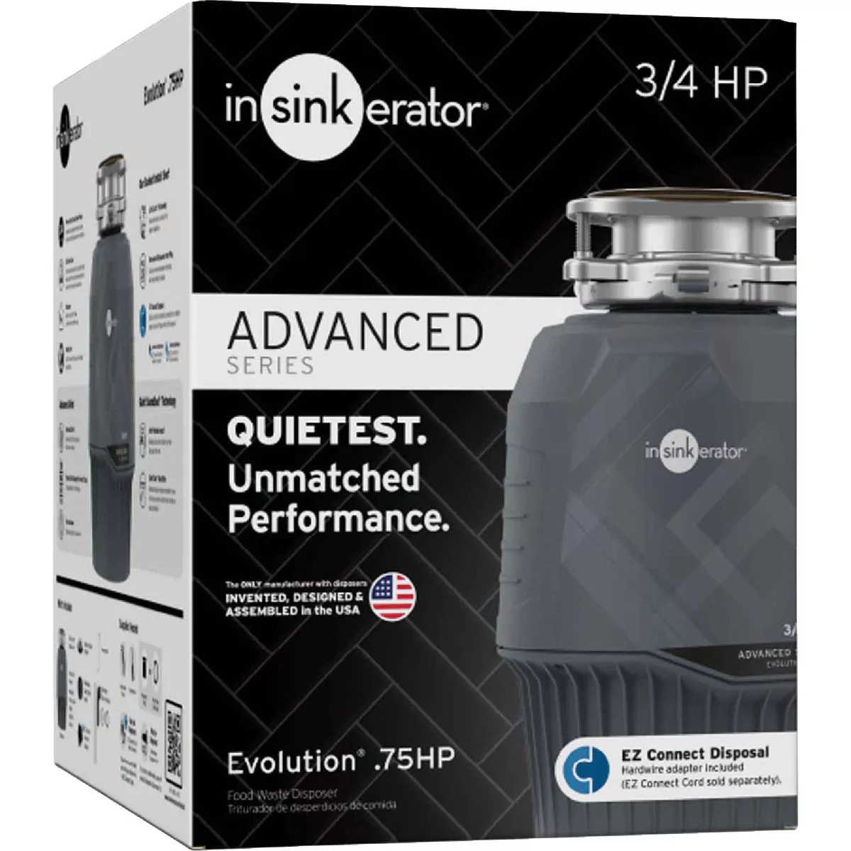 Insinkerator Evolution 3/4 HP Garbage Disposer, 9 Year Warranty