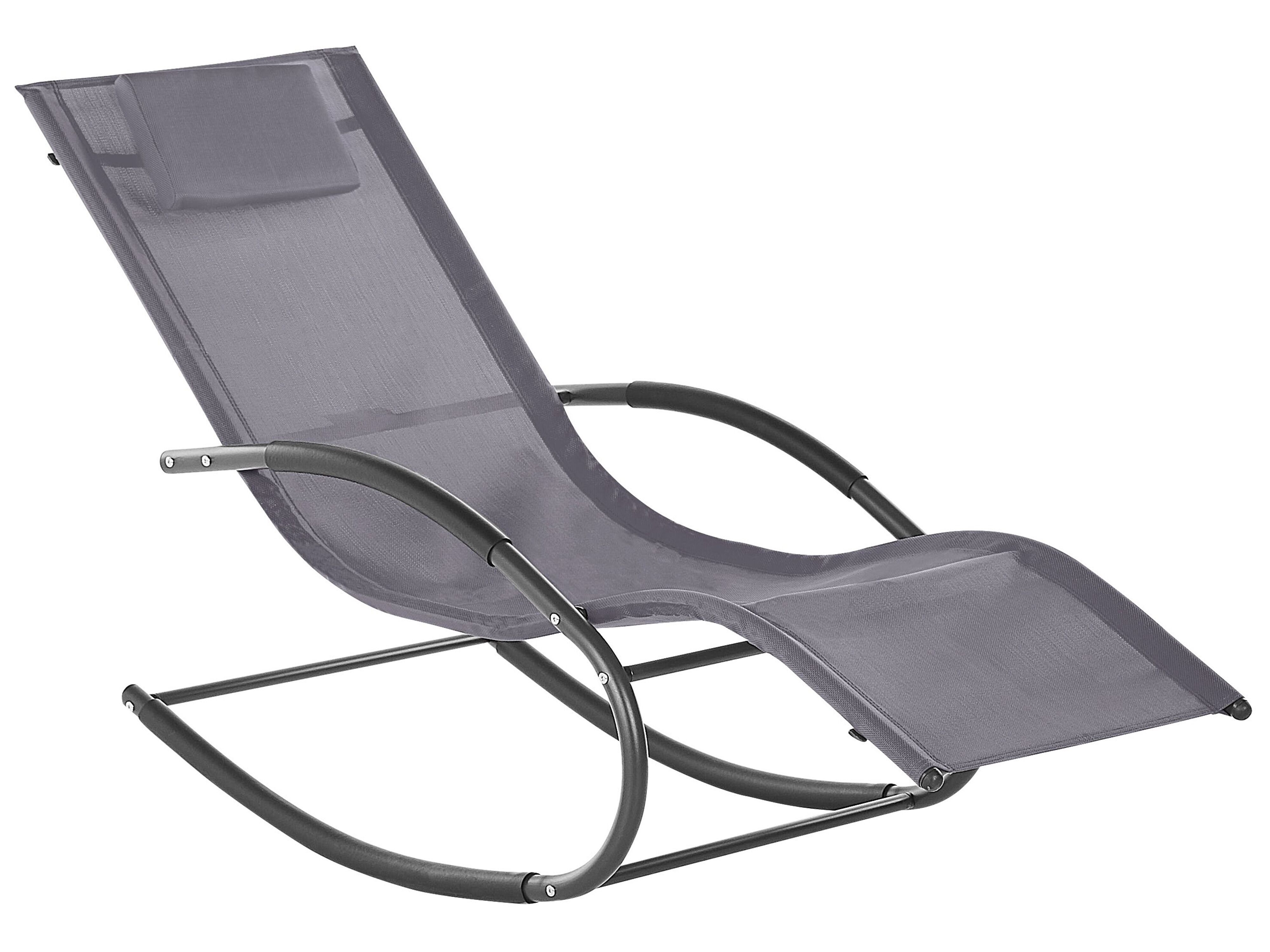 Rocking Sun Lounger CARANO II Metal Grey