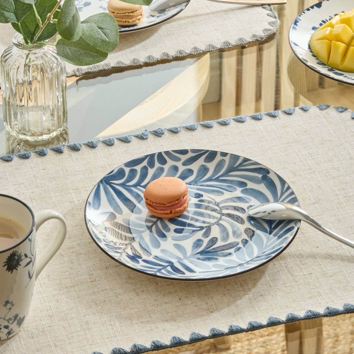 Set of 6 dessert plates "Umami" Porcelain, D.19.4 cm