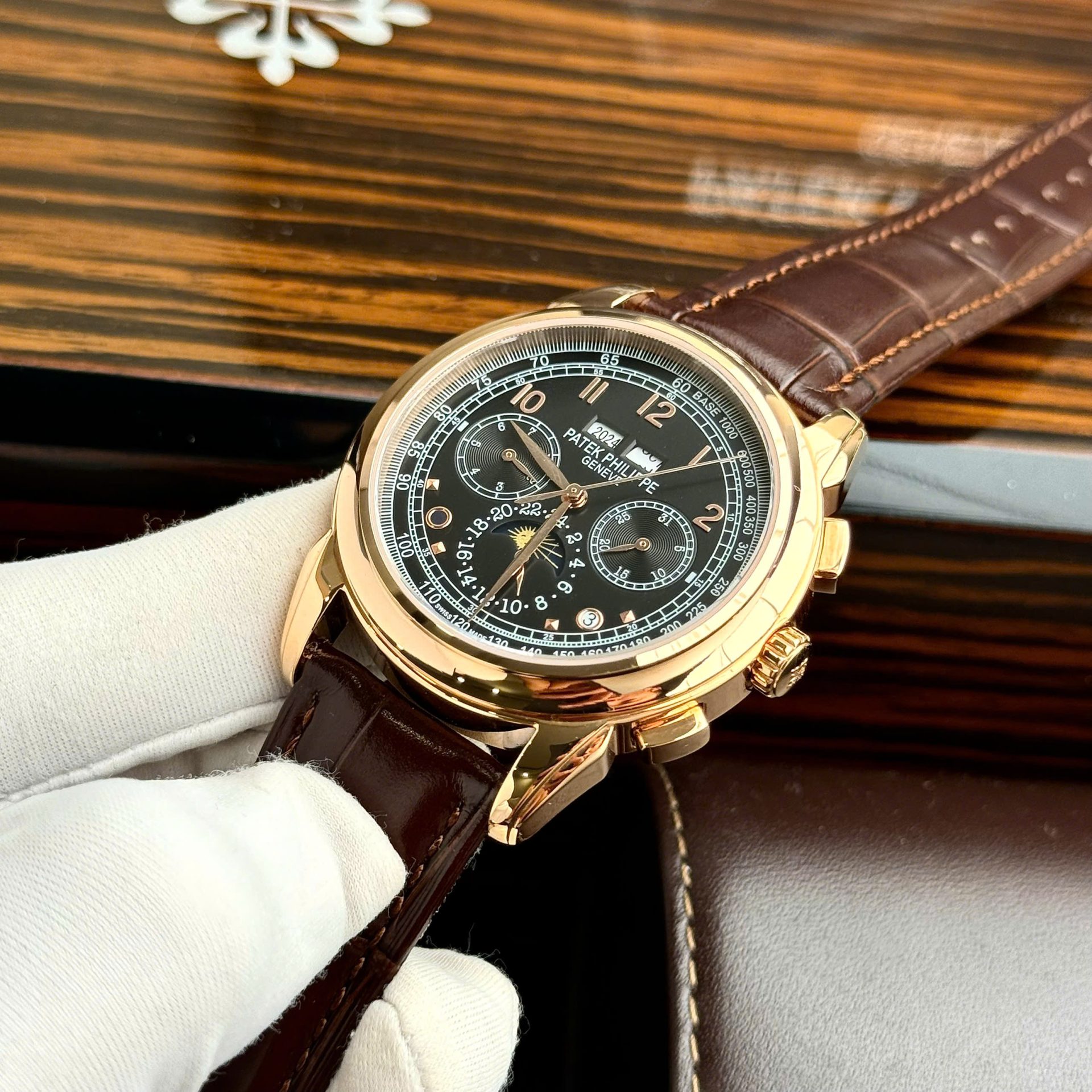 Patek Philippe Perpetal Calendar 5270 Fake 11 Watch Leather Strap 41mm - Top club