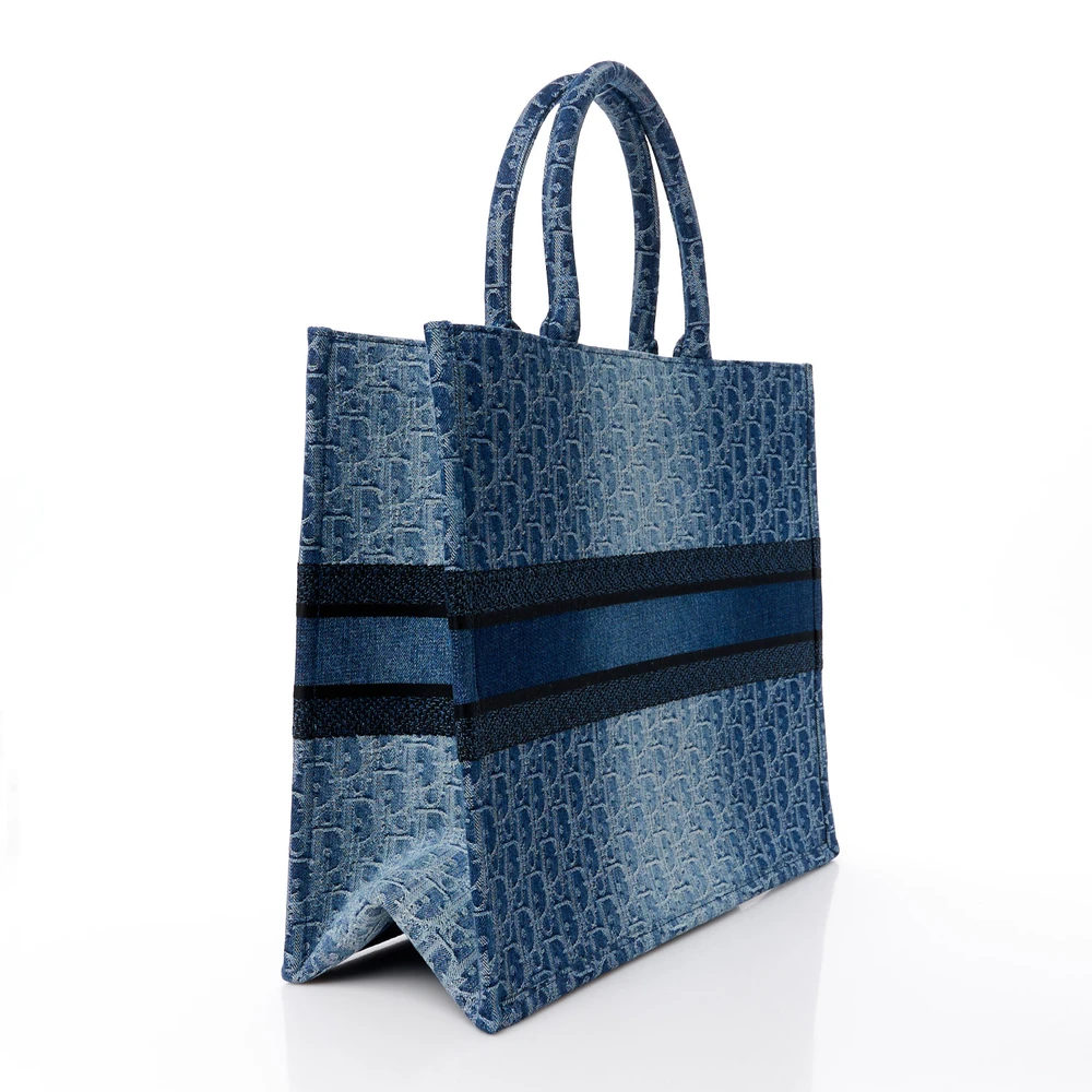 Discover Mirror Quality Dior Blue Oblique Totes1:1High-quality replica