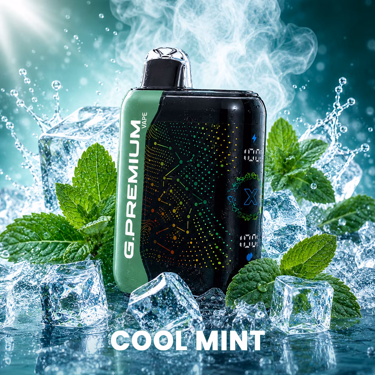 GEEK BAR PREMIUM 60 000 puffów – wariant Cool Mint; 10 smaków, Dual Mesh, 28 ml, 800 mAh