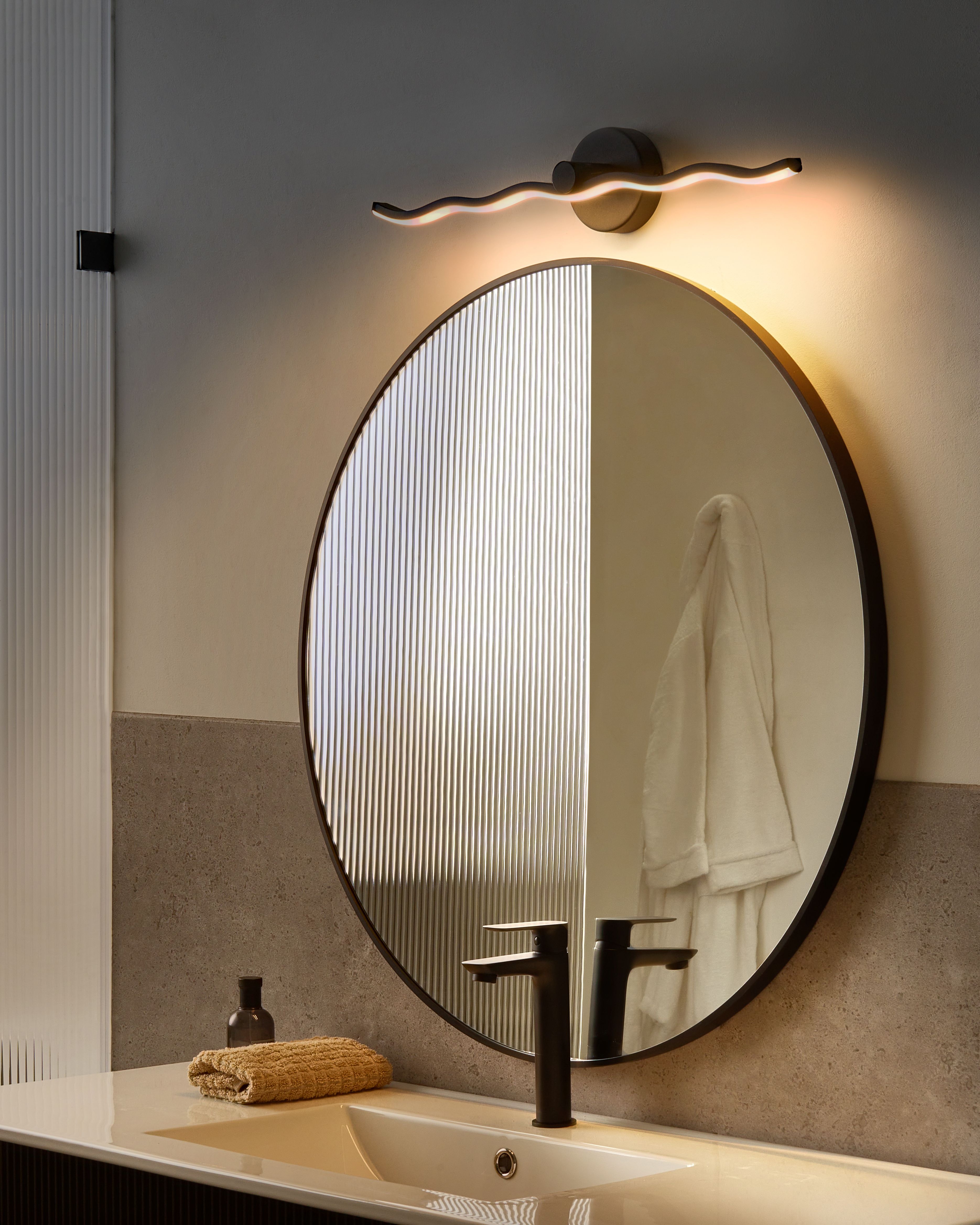 Picture and Mirror LED Light AILETTE Metal Black