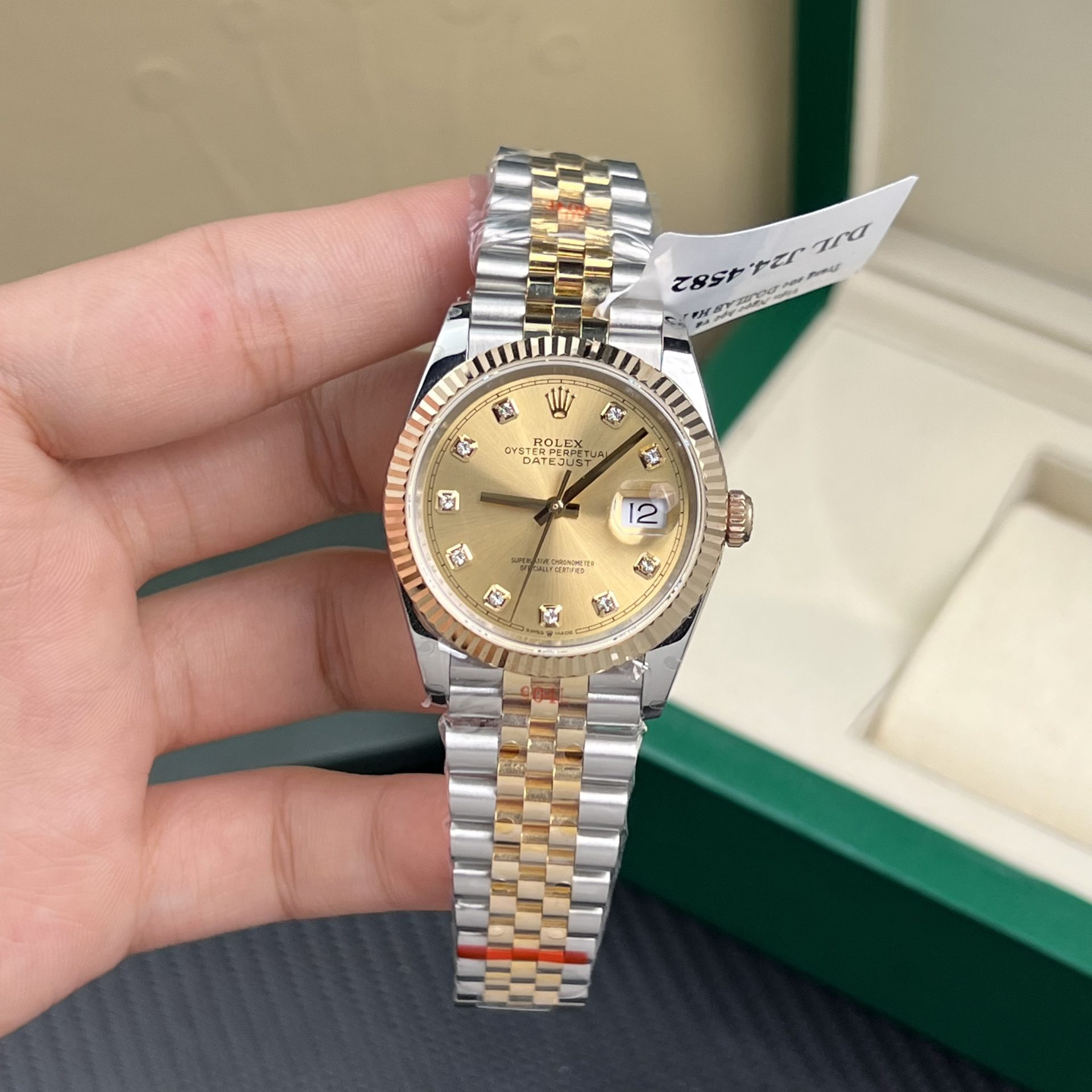 Rolex Replica 1:1 Watch DateJust Gold Wrapped Jubilee Strap GM Factory 36mm - Elite Watch Atelier