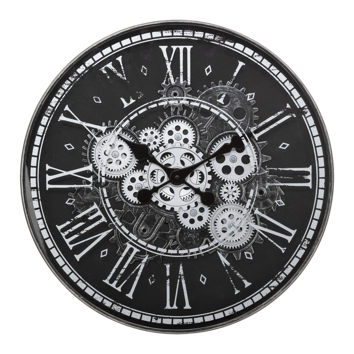 Clock"Izia" Black and white, D.51 cm