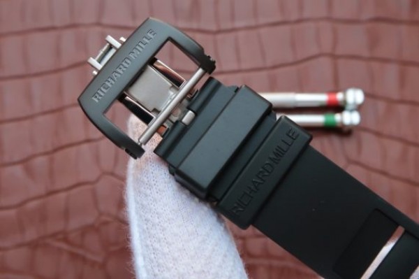 Replica Richard Mille RM055 Black Ceramic Red Inner Bezel Skeleton Dial Black Rubber Strap MIYOTA8215 - Top club
