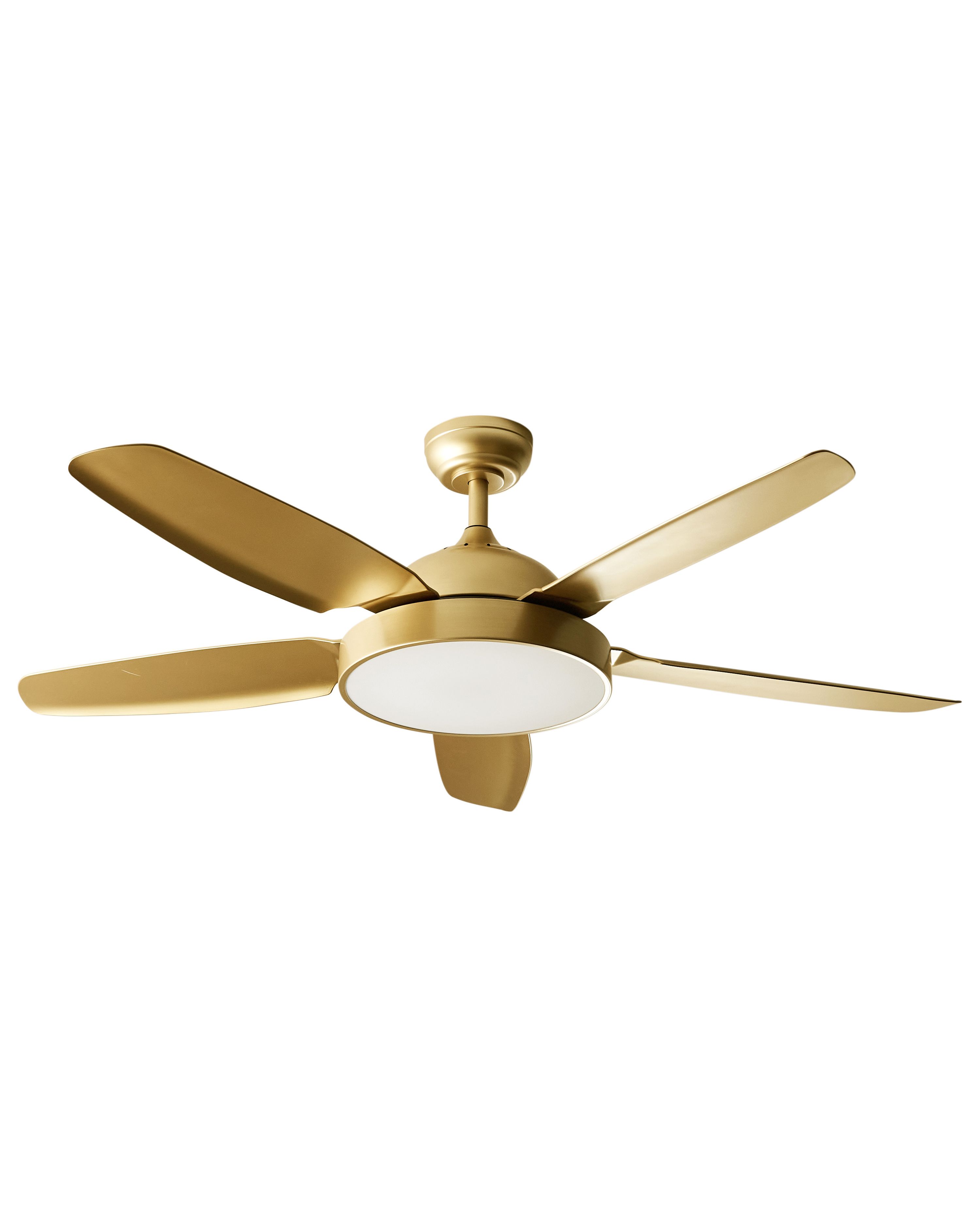 Ceiling Fan with Light GOSHAABA with Remote LED Brass