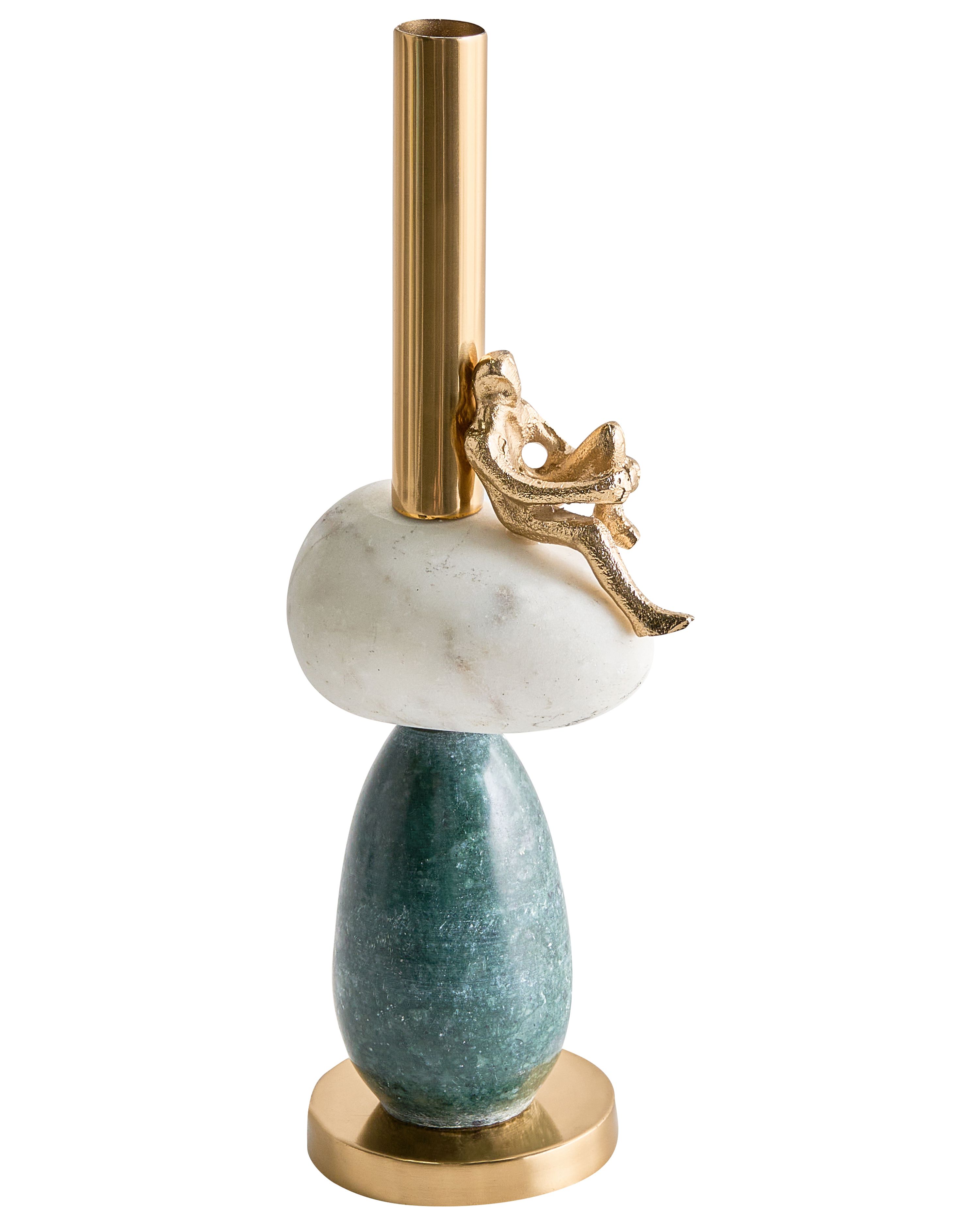 Candle Holder BARICE Marble 34 cm Multicolour