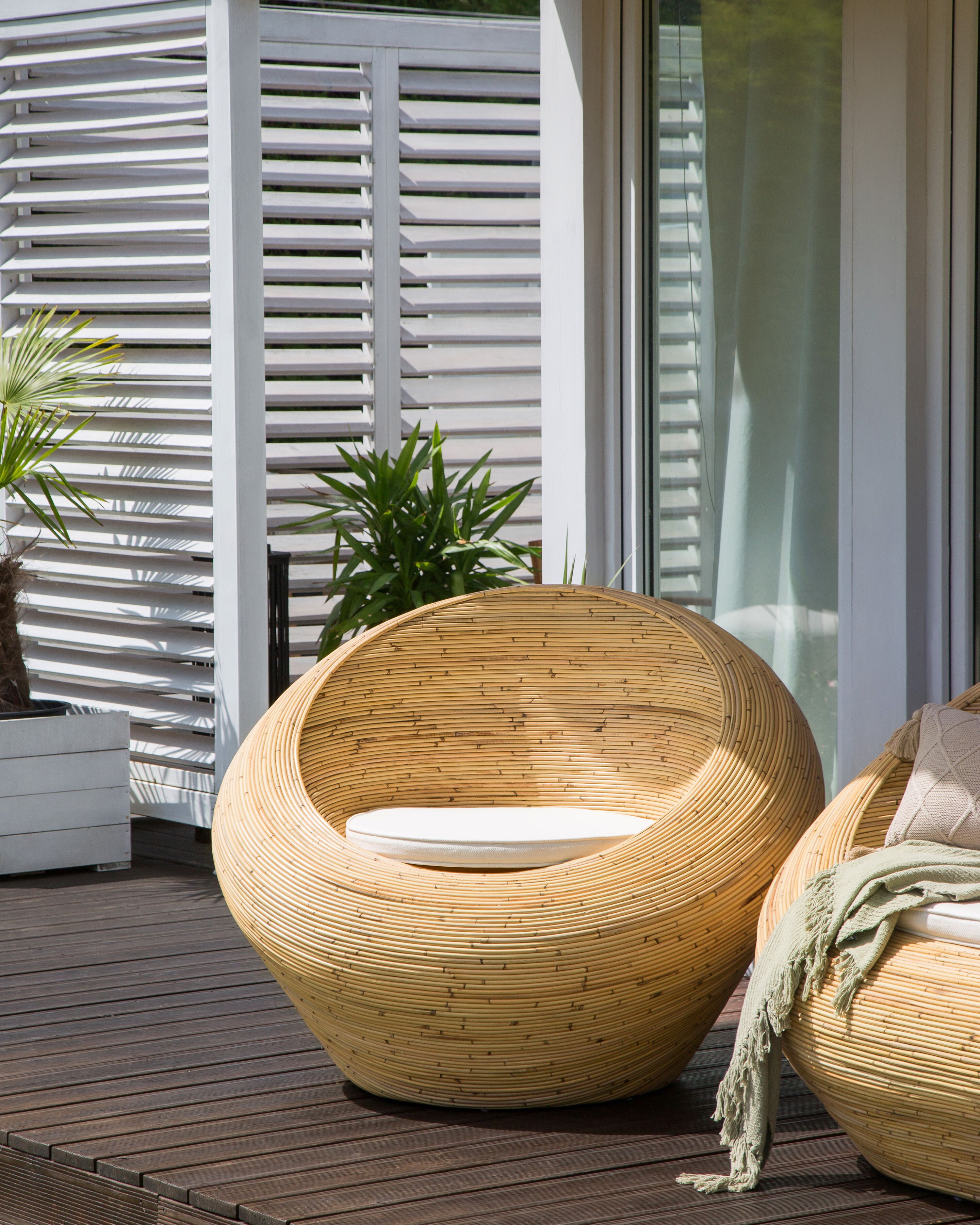 Garden Armchair MAIORI Rattan Natural