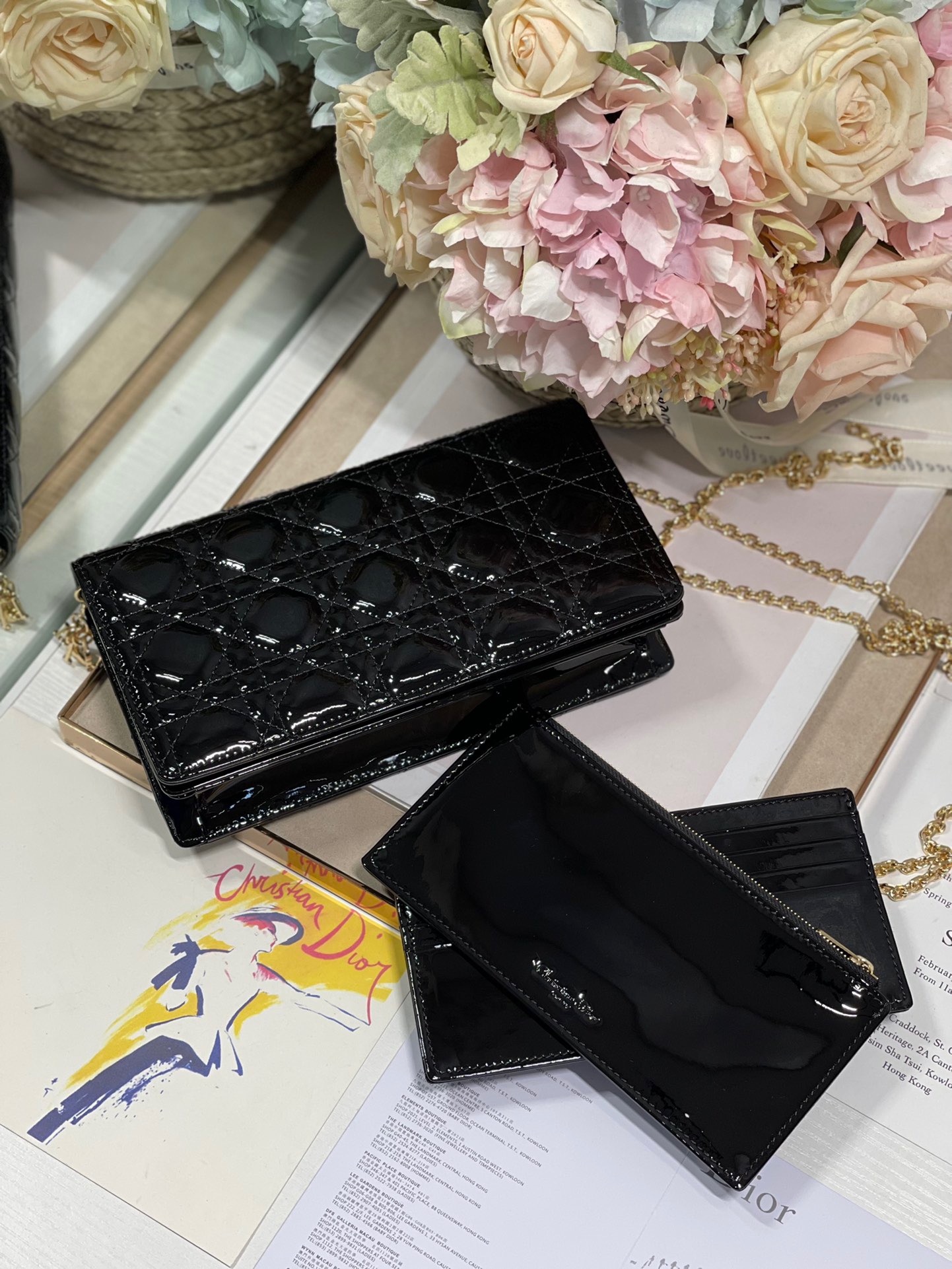 Christian Dior Lady Dior Pouch Black, For Women, Women’s Handbags 8.5in/21.5cm CD S0204OVRB_M9001:1High-quality replica