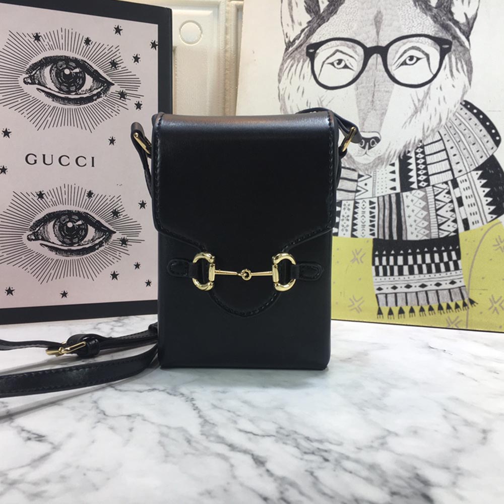 Replica Gucci Horsebit 1955 Mini Bag 625615 Blk/Red/Brown1:1High-quality replica