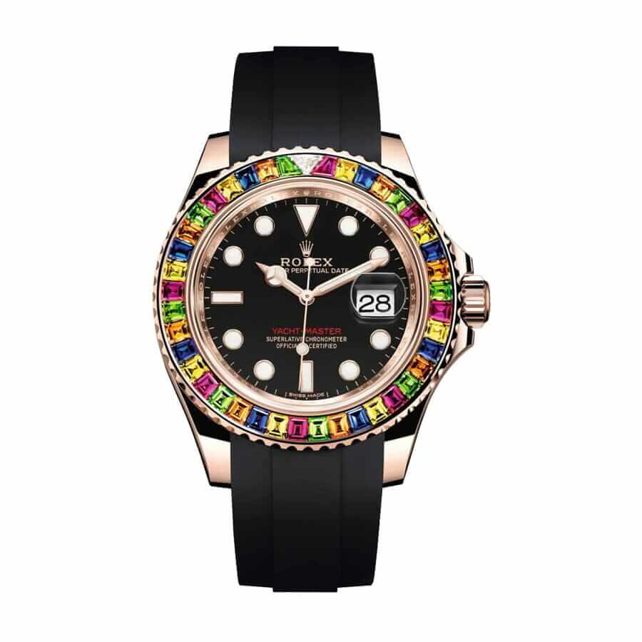 Rolex Perpetual Yacht-Master Gem-Set Bezel 116695 SATS Replica - Elite Watch Atelier