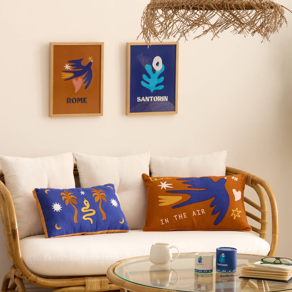 Framed Poster "Libe" Blue, 40x30 cm