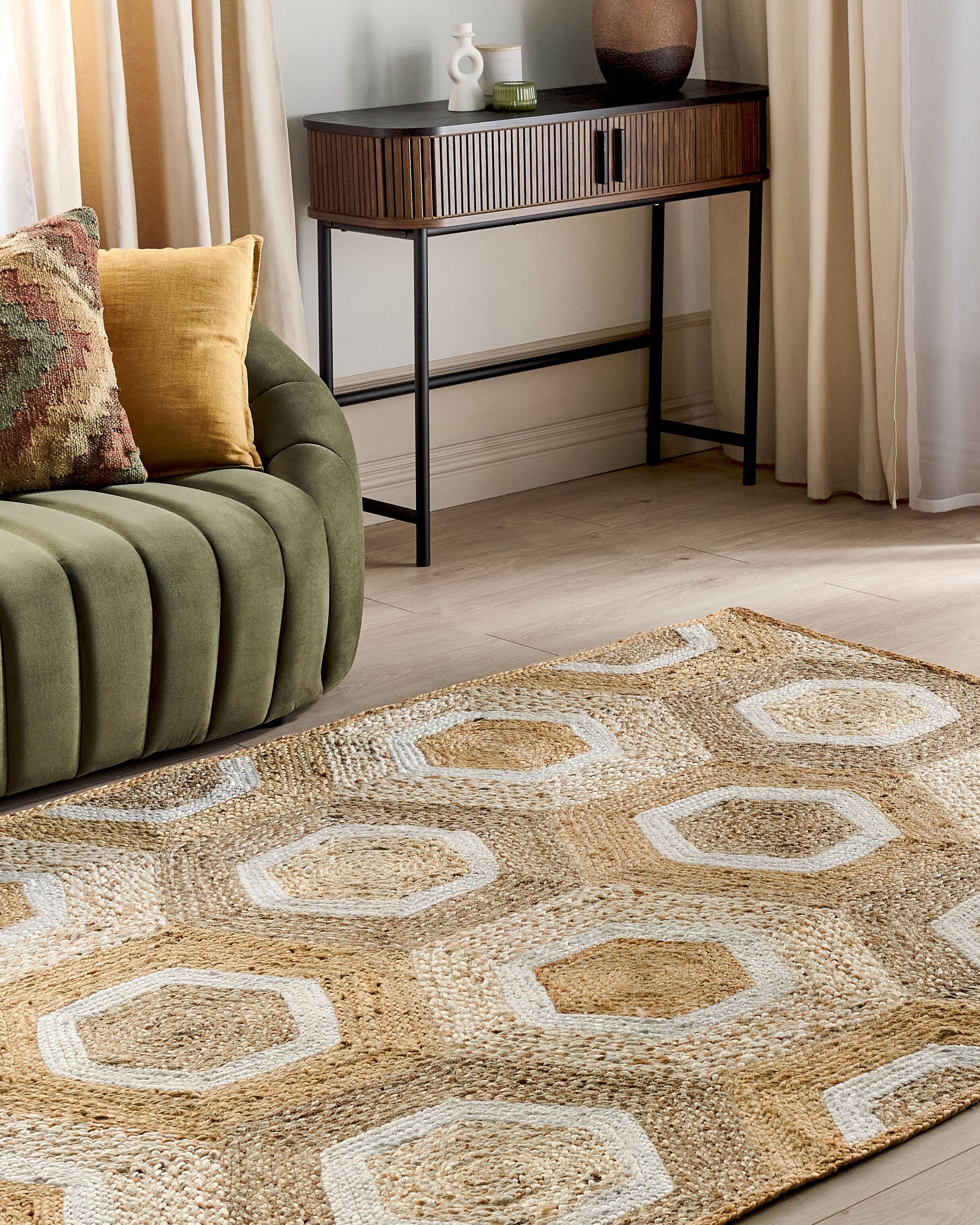 Rug BASOREN Beige 160 x 230 cm Jute