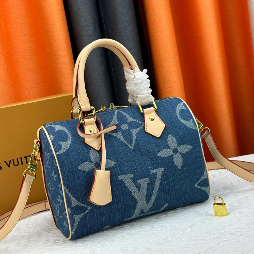 Louis Vuitton Speedy Bandoulière 25 Denim Handbag Crossbody Bag1:1High-quality replica