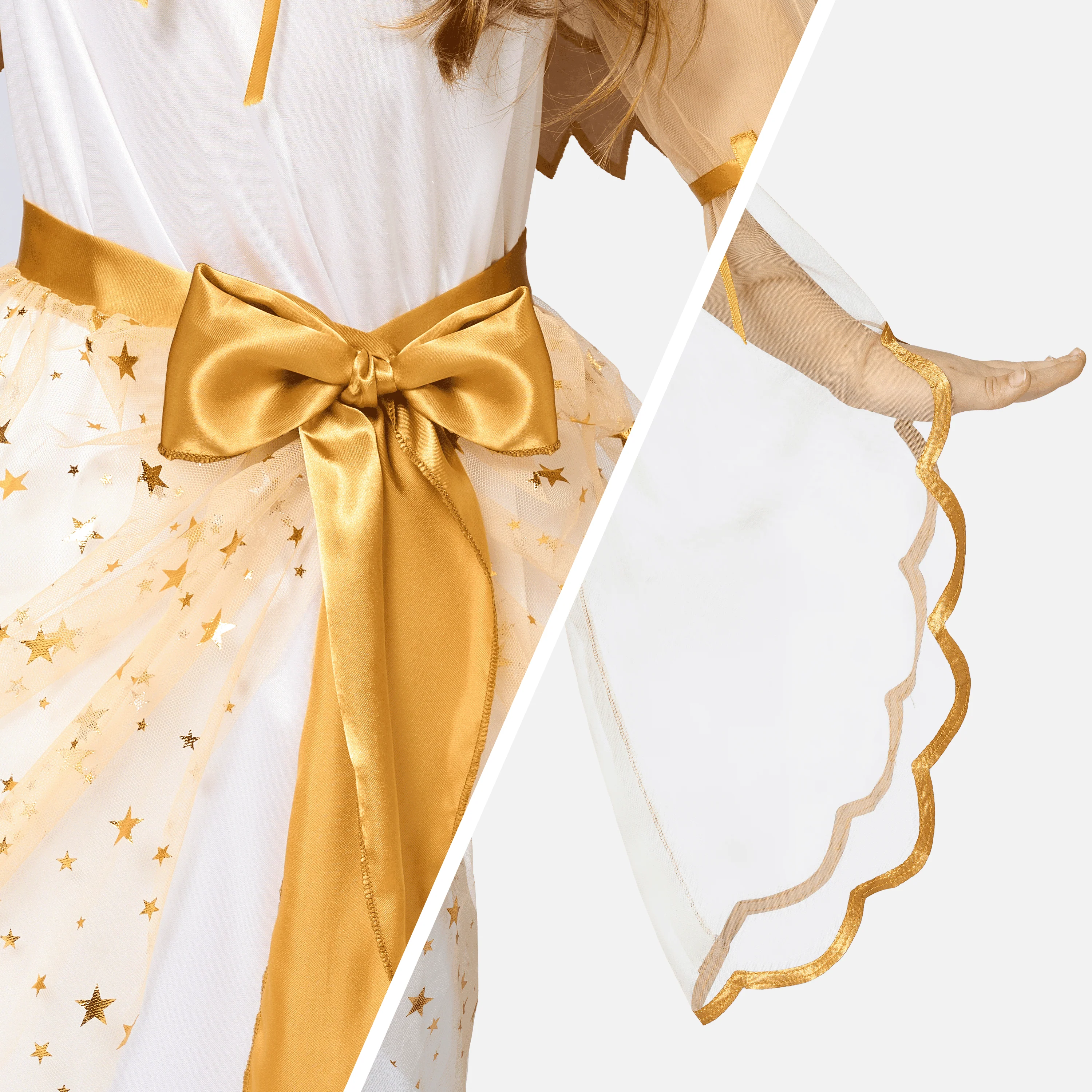 Joyfy Halloween Angel Costume for Girls, Angel Dress for Kids, Guardian Angel Set for Halloween Costumes Themed Party Cosplay - Image 10 Joyfy Halloween Angel Costume for Girls, Angel Dress for Kids, Guardian Angel Set for Halloween Costumes Themed Party Cosplay - Image 10