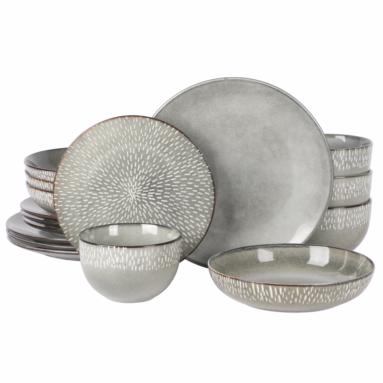 Gibson Elite Matisse 16-Piece Dinnerware Set - Taupe - Image 5