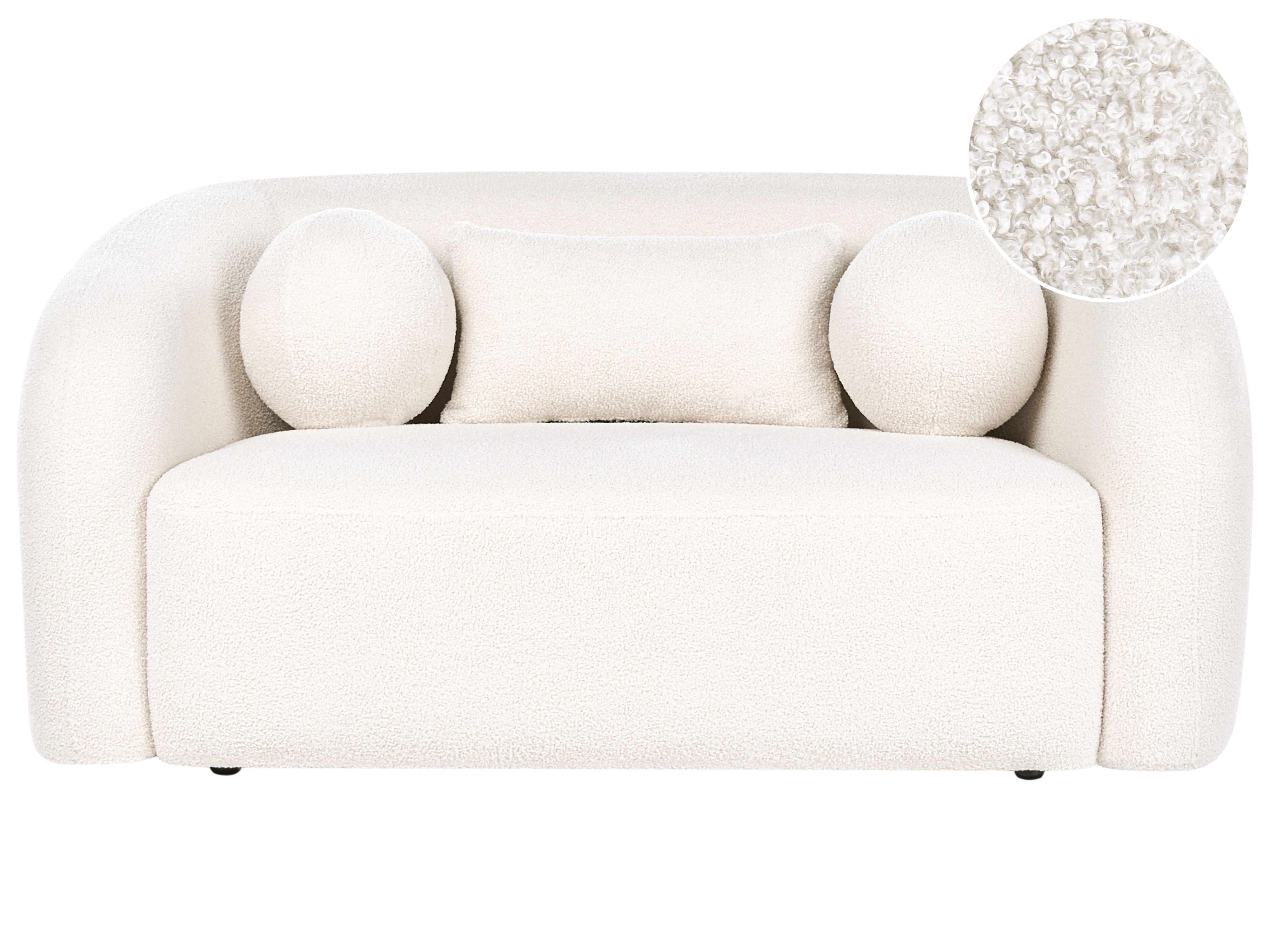 Sofa 2 Seater EGEDAAL Boucle White