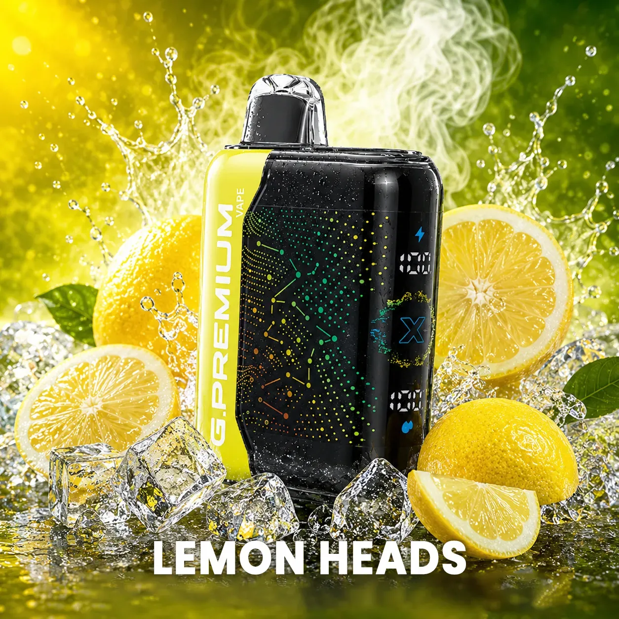 GEEK BAR PREMIUM 60 000 puffów – wariant Lemon Heads; 10 smaków, Dual Mesh, 28 ml, 800 mAh