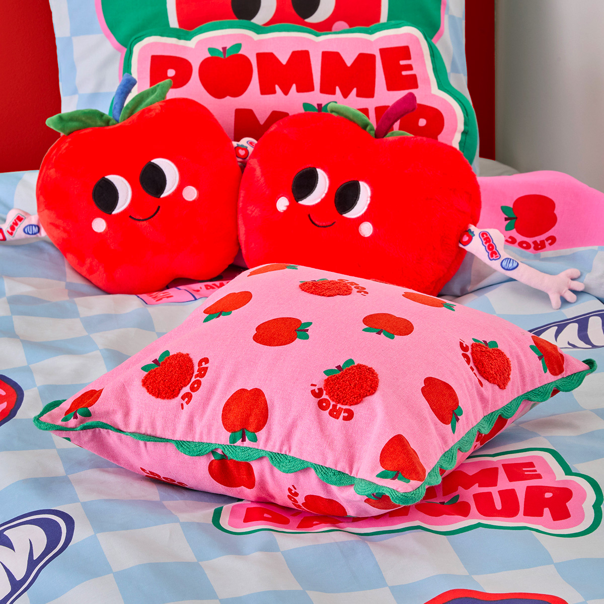 Tufted cushion "Pomme d'amour" 40x40 cm Atmosphera x Cha Cha Pop