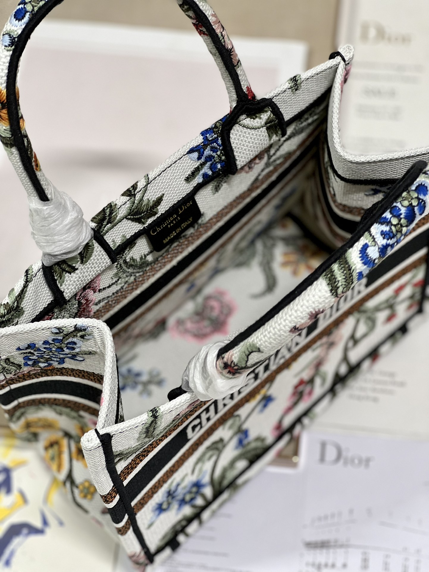 Small Dior Tote Bag White/Black For Women 10.5 in/ 26.5cm1:1High-quality replica