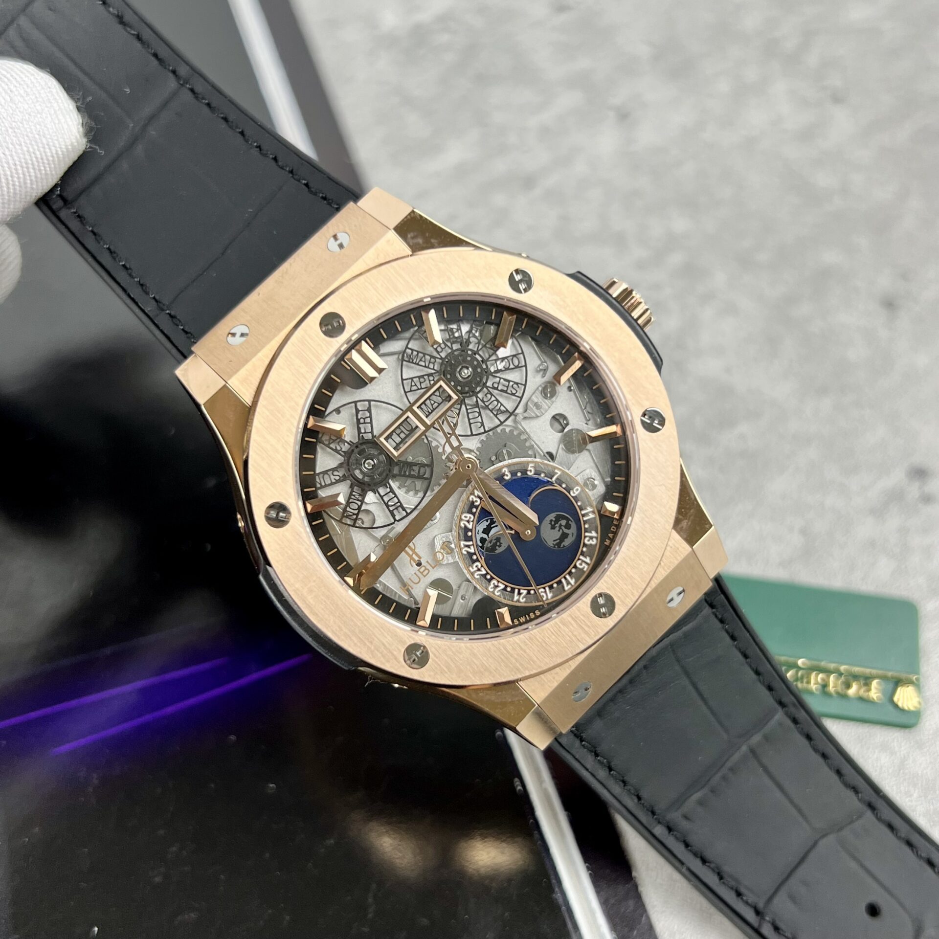 Hublot Aerofusion Moonphase King Gold Best Replica Watch 42mm - Elite Watch Atelier