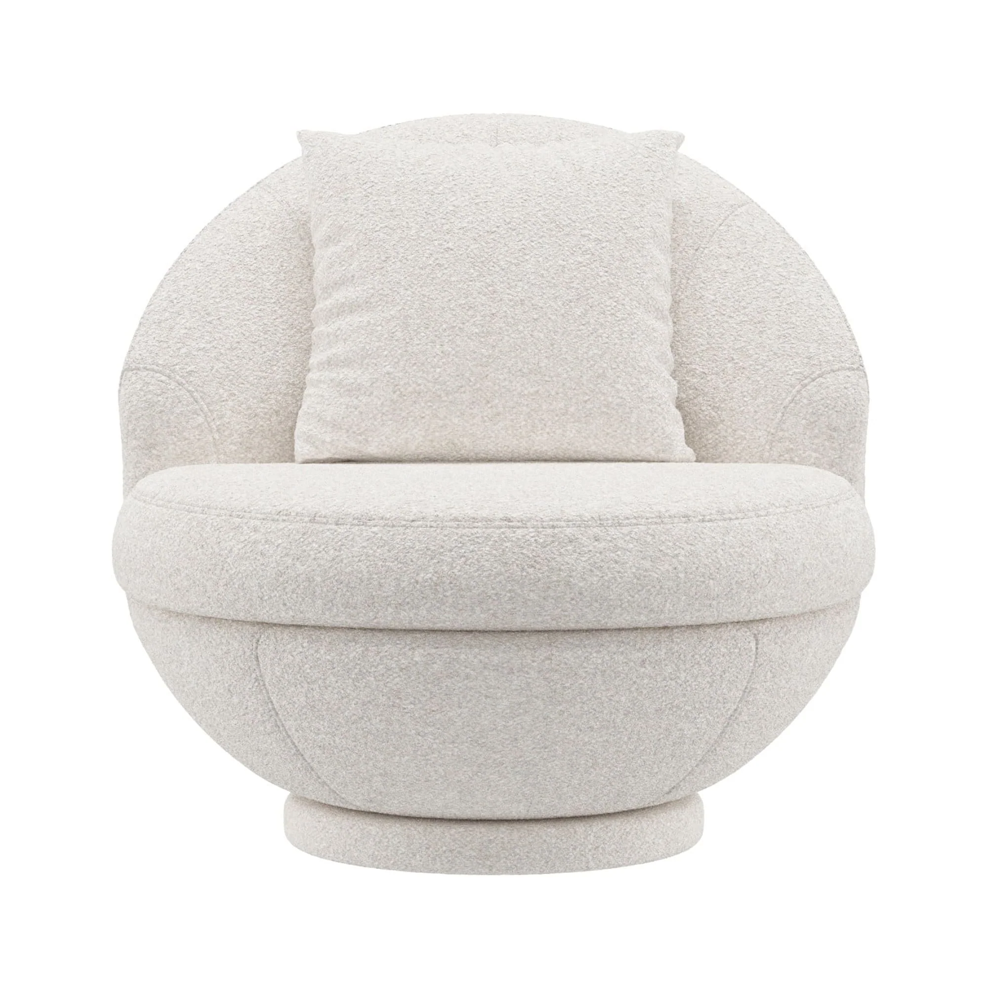 Hillsdale Boulder Upholstered Swivel Storage Chair, Ash White - Image 8