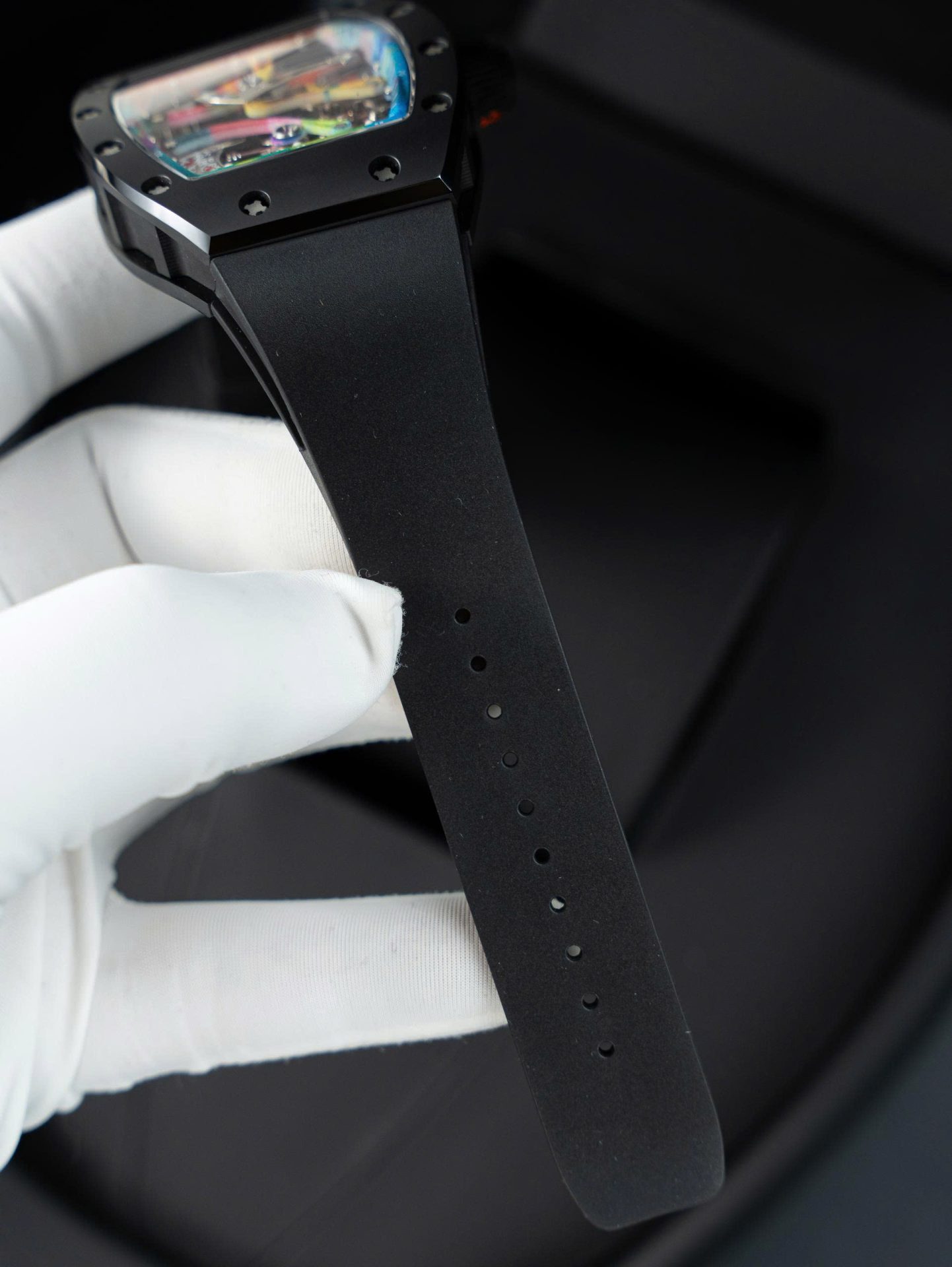 Richard Mille RM68-01 Cyril Kongo Imitation Watches Black Ceramic Rubber Strap 45mm - Top club