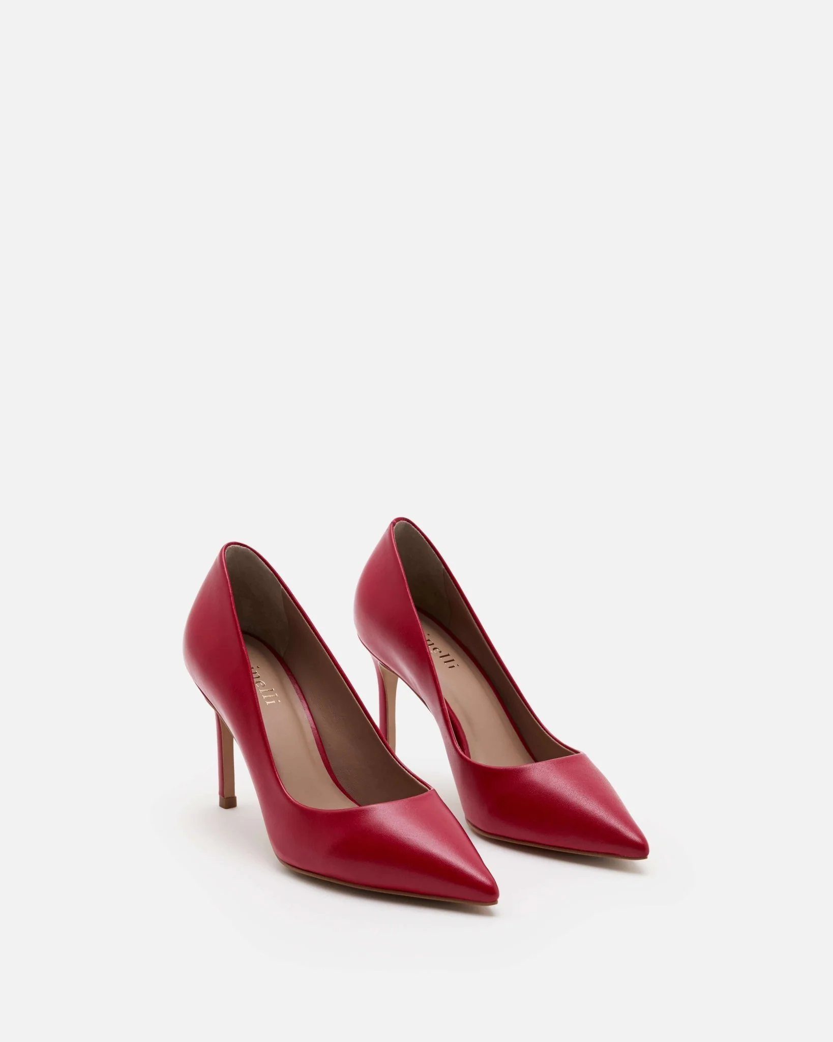 ESCARPINS KAROLINA - En cuir à bouts pointus rouge