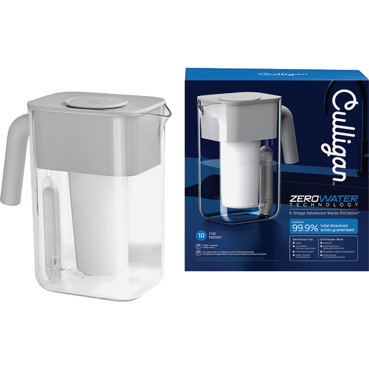 Culligan Zero 10-Cup Ready Water Filtration Dispenser, Blue