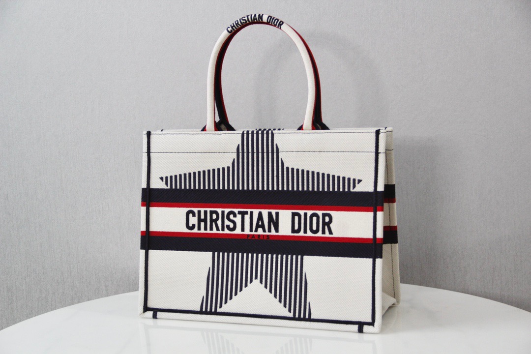 Christian Dior Medium Dior Book Tote White, For Women, Women’s Handbags 14in/36cm CD1:1High-quality replica