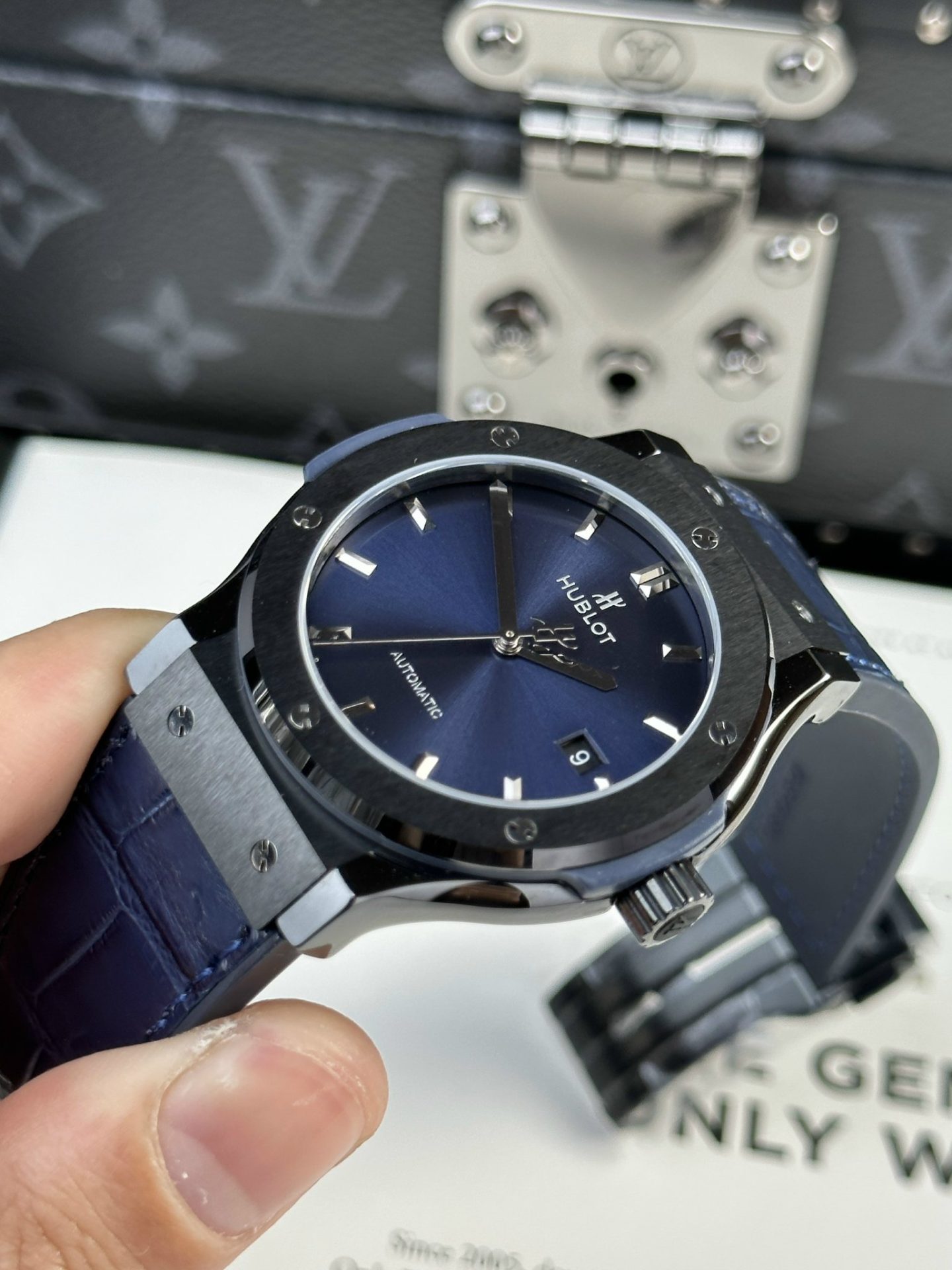 Hublot Classic Fusion Replica Watch Ceramic Refined Blue Dial 42mm - Top club