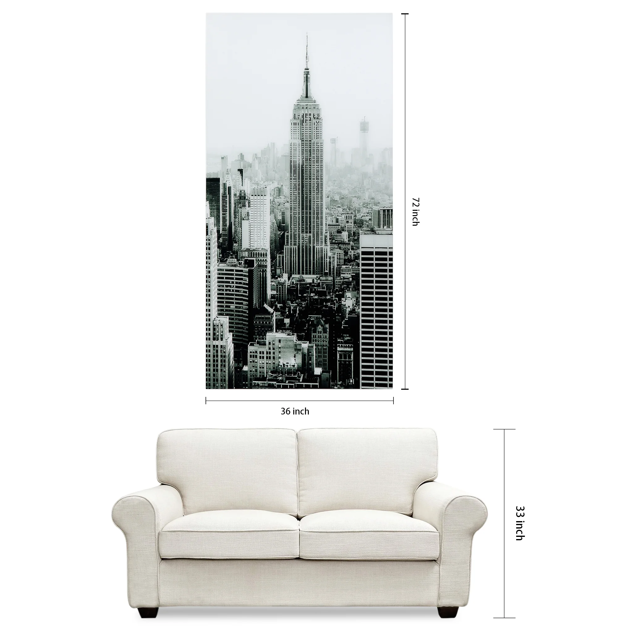 Empire Art Direct Blue Splash Frameless Free Floating Tempered Glass Panel Graphic Wall Art, 72" x 36", Ready to Hang - Image 35
