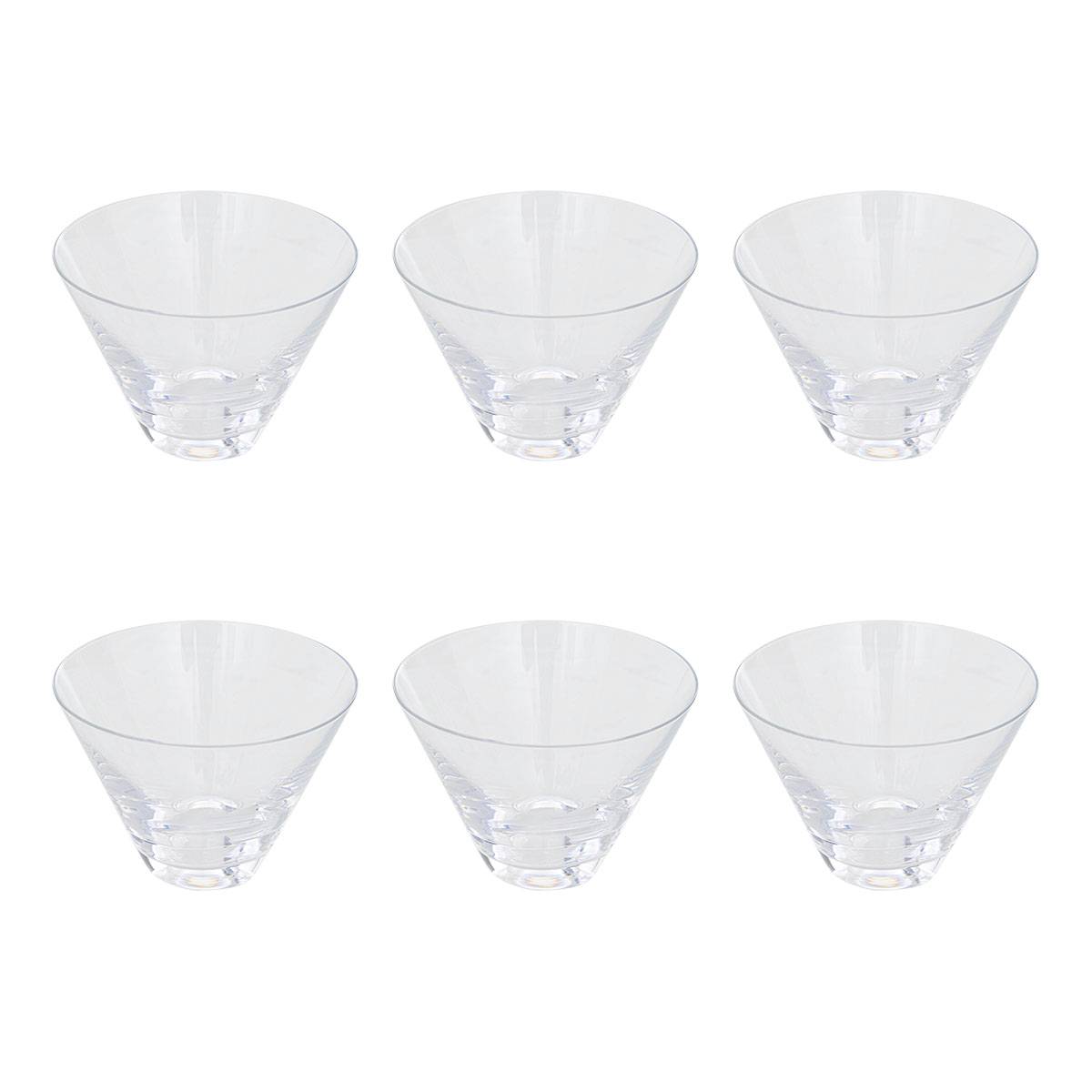 Set of 6 "Japan" bowls Crystal Clear, 40cl, Transparent