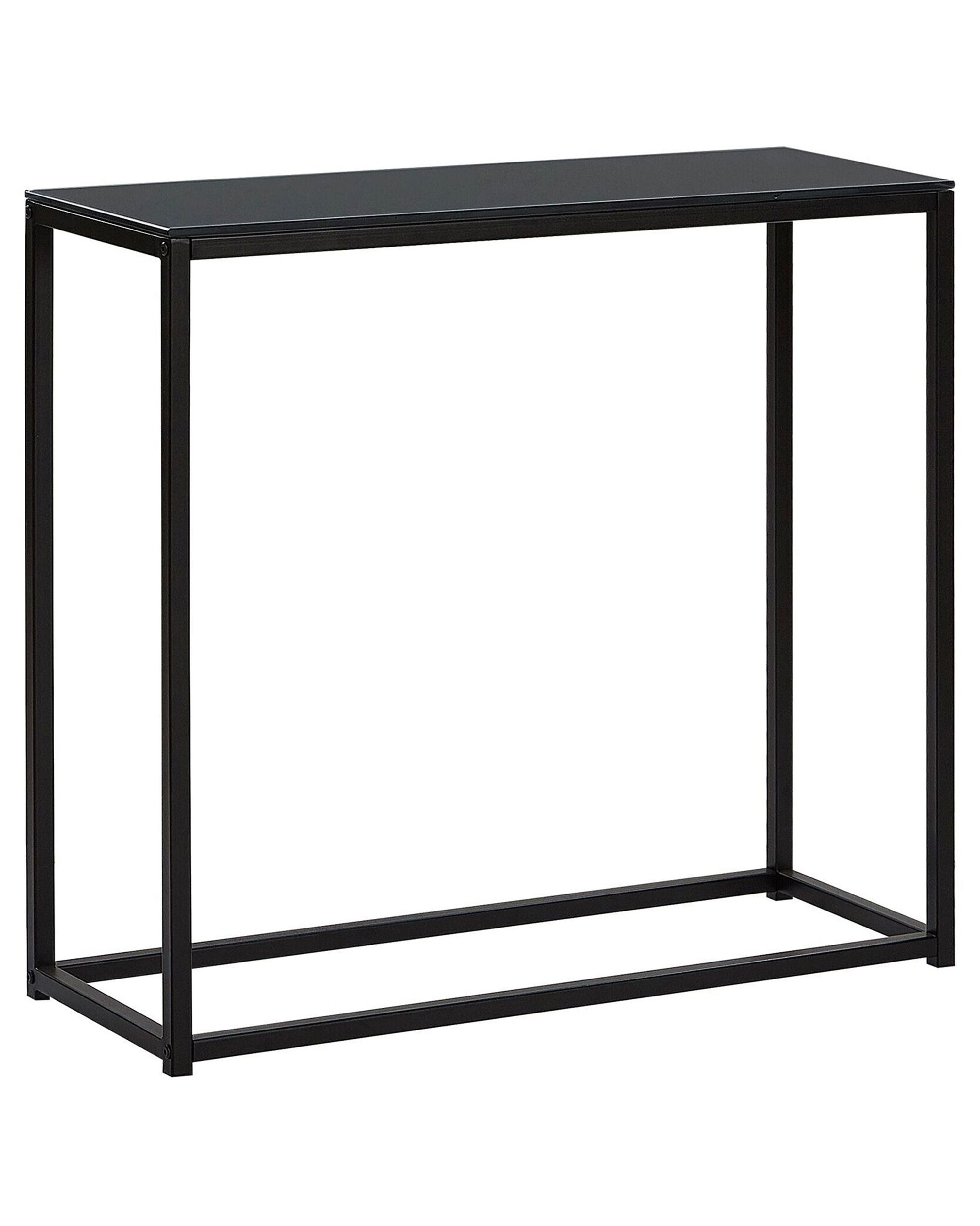 Console Table DELANO Tempered Glass Black
